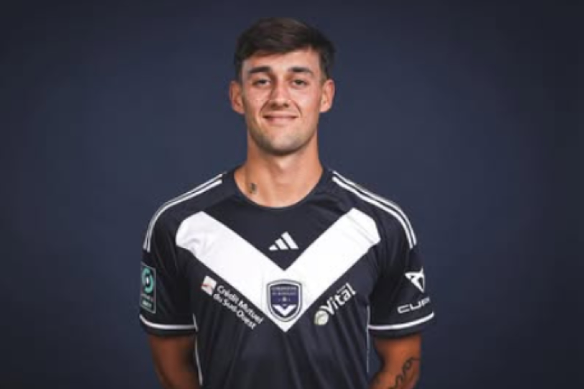 Pedro Díaz, en su presentación con el Girondins.