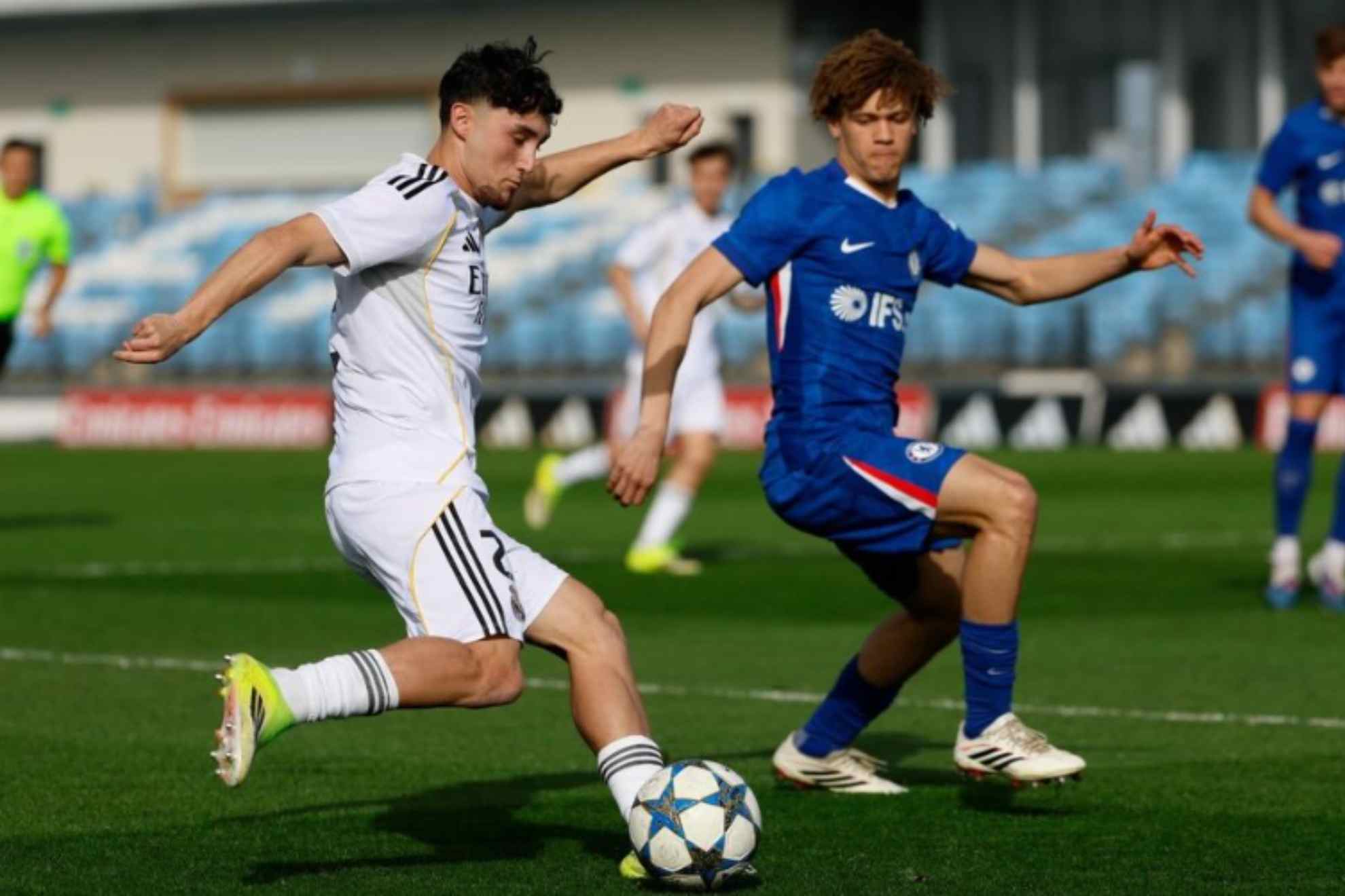 Fortea, en un partido de la Youth League esta temporada