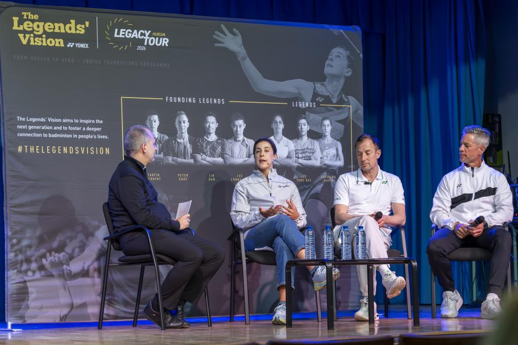 Carolina Marín, Peter Gade y Fernando Rivas participan en el evento The Legends' Vision de Yonex.