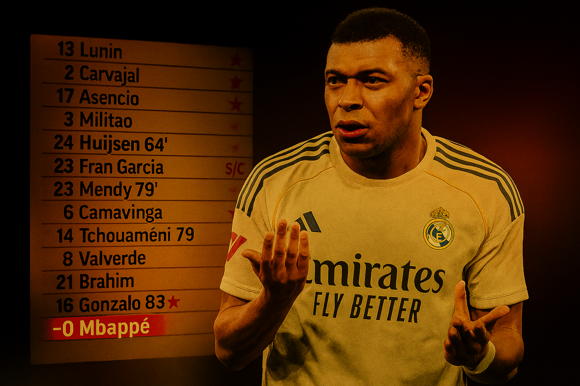 Mbappé lleva tres suspensos del cronista MARCA esta temporada.