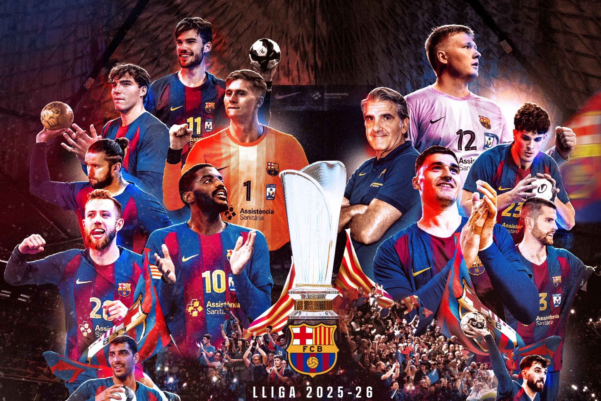 El Barça ha compartido esta imagen del equipo campeón de la Liga Asobal.
