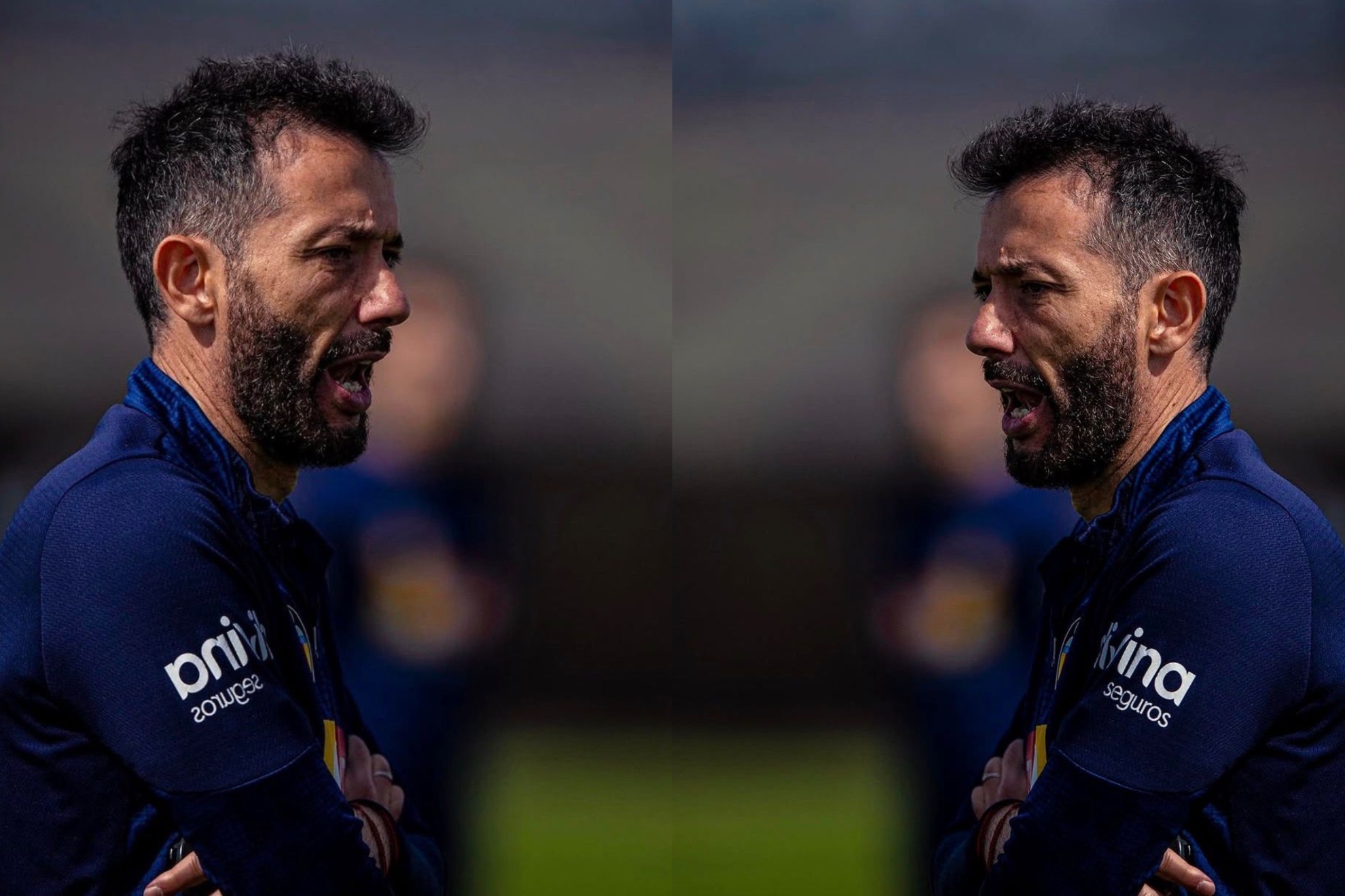 Carlos Corberán en un entrenamiento.
