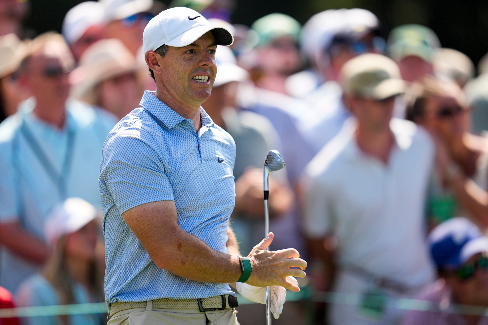 Rory McIlroy durante al cuarta ronda del Masters.