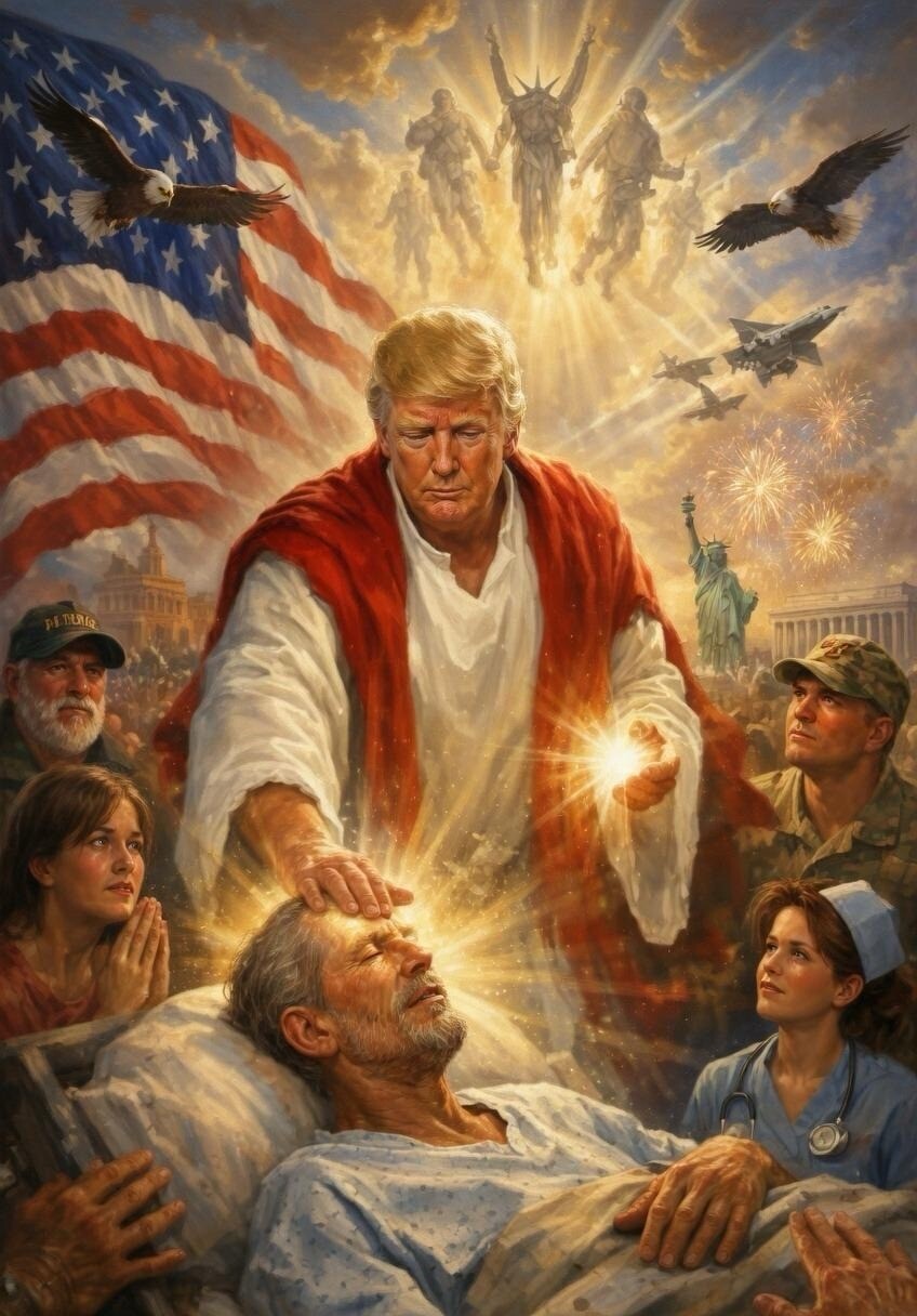 The image of Donald Trump generated with AI.