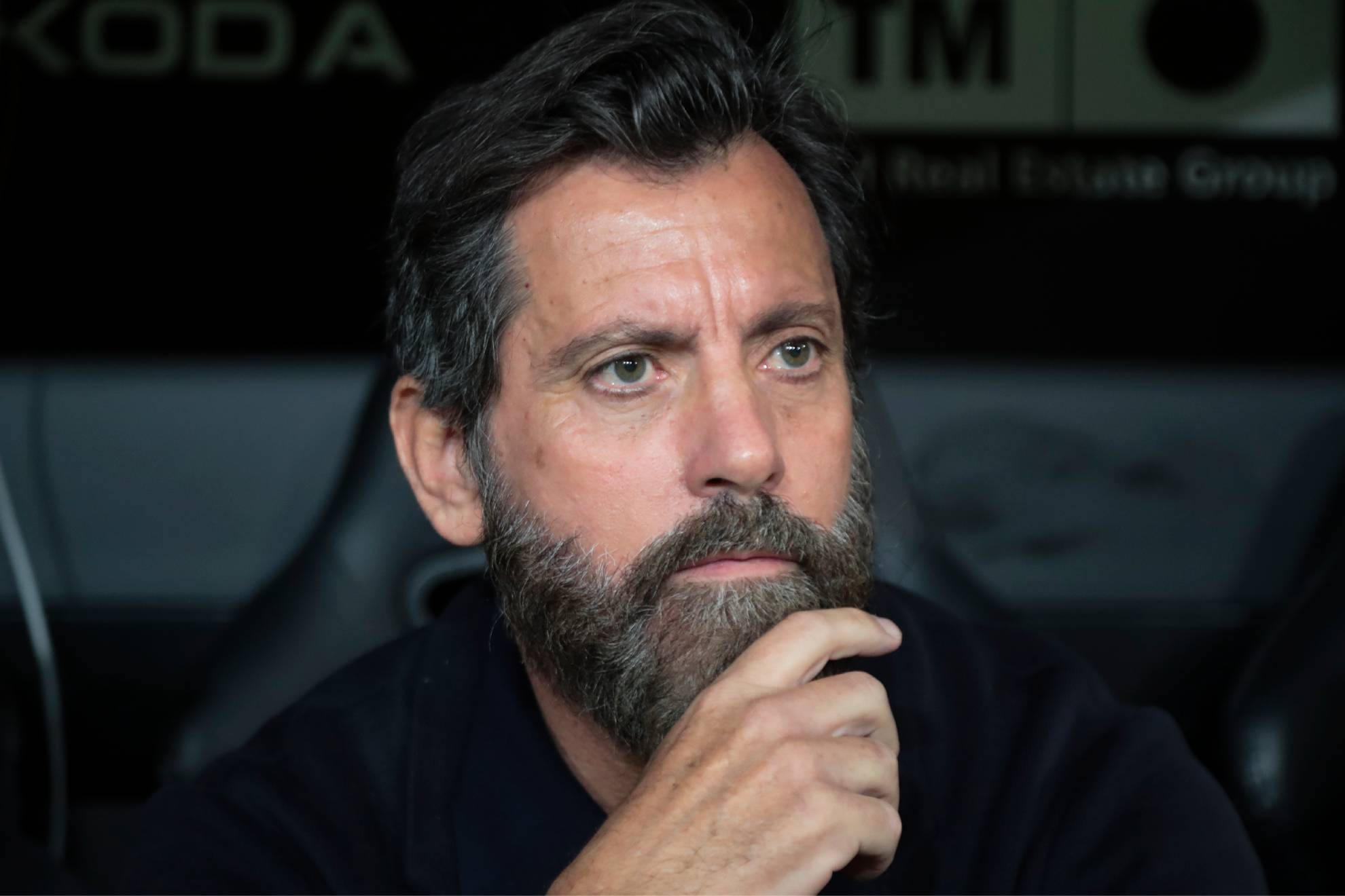 Quique Sánchez Flores, durante un partido.