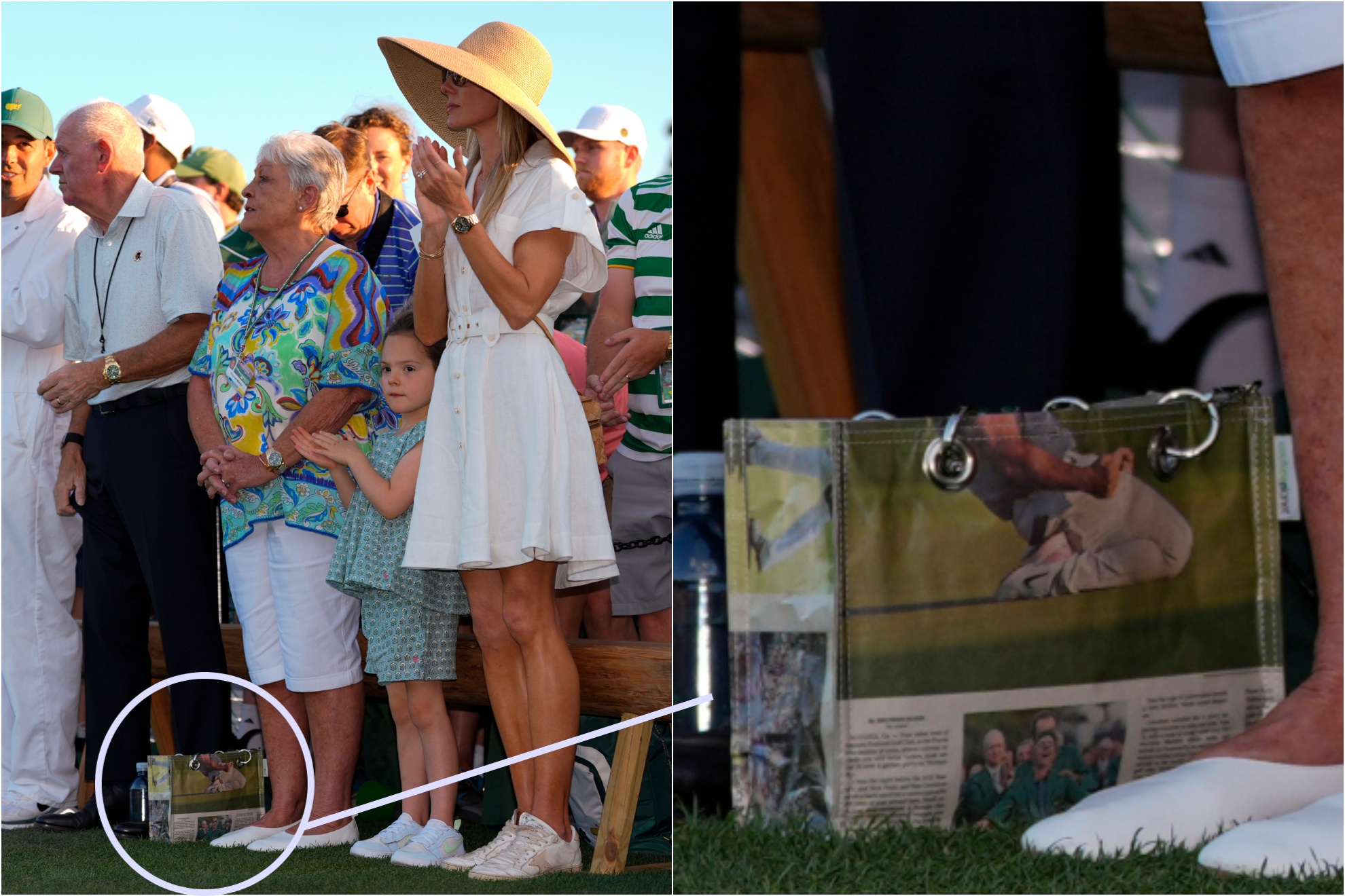 La madre de McIlroy, junto al resto de la familia