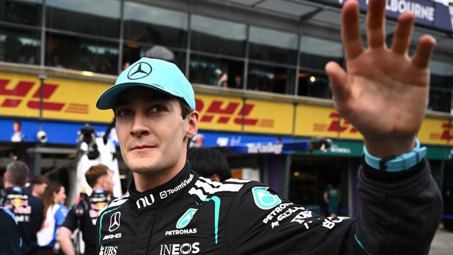 Russell, tras la pole en el GP de Australia de 2026.