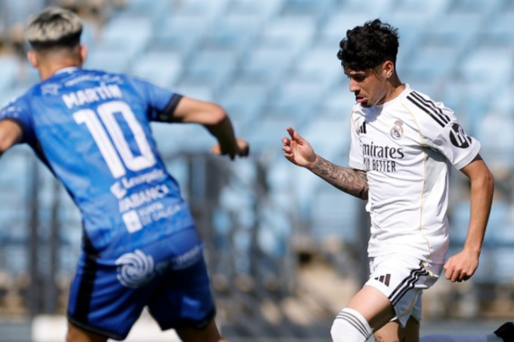 El madridista Ciria, durante el partido ante el Ourense.