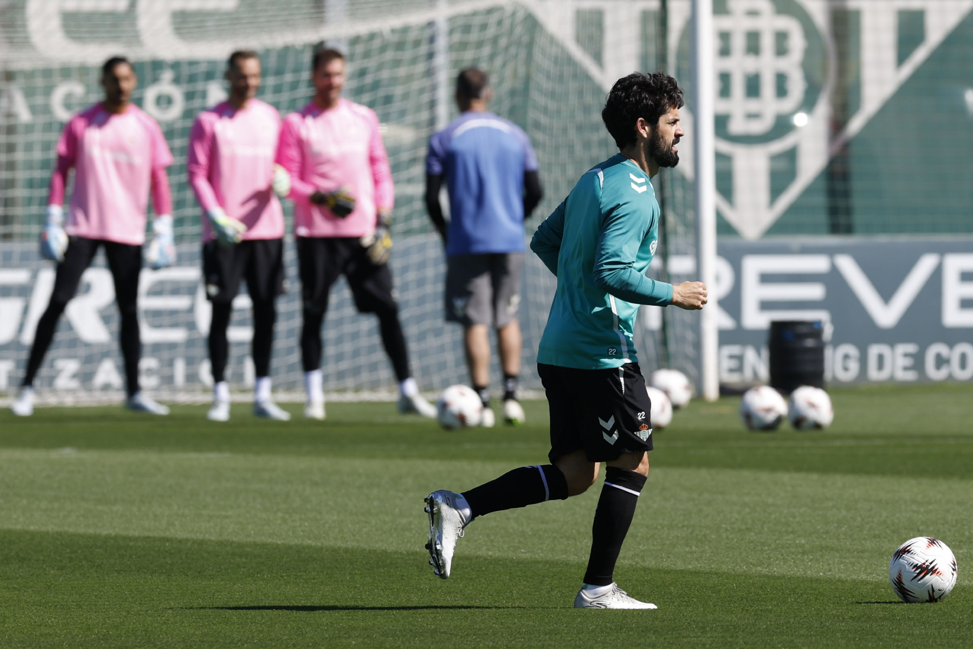 Isco, en el entrenamiento de hoy
