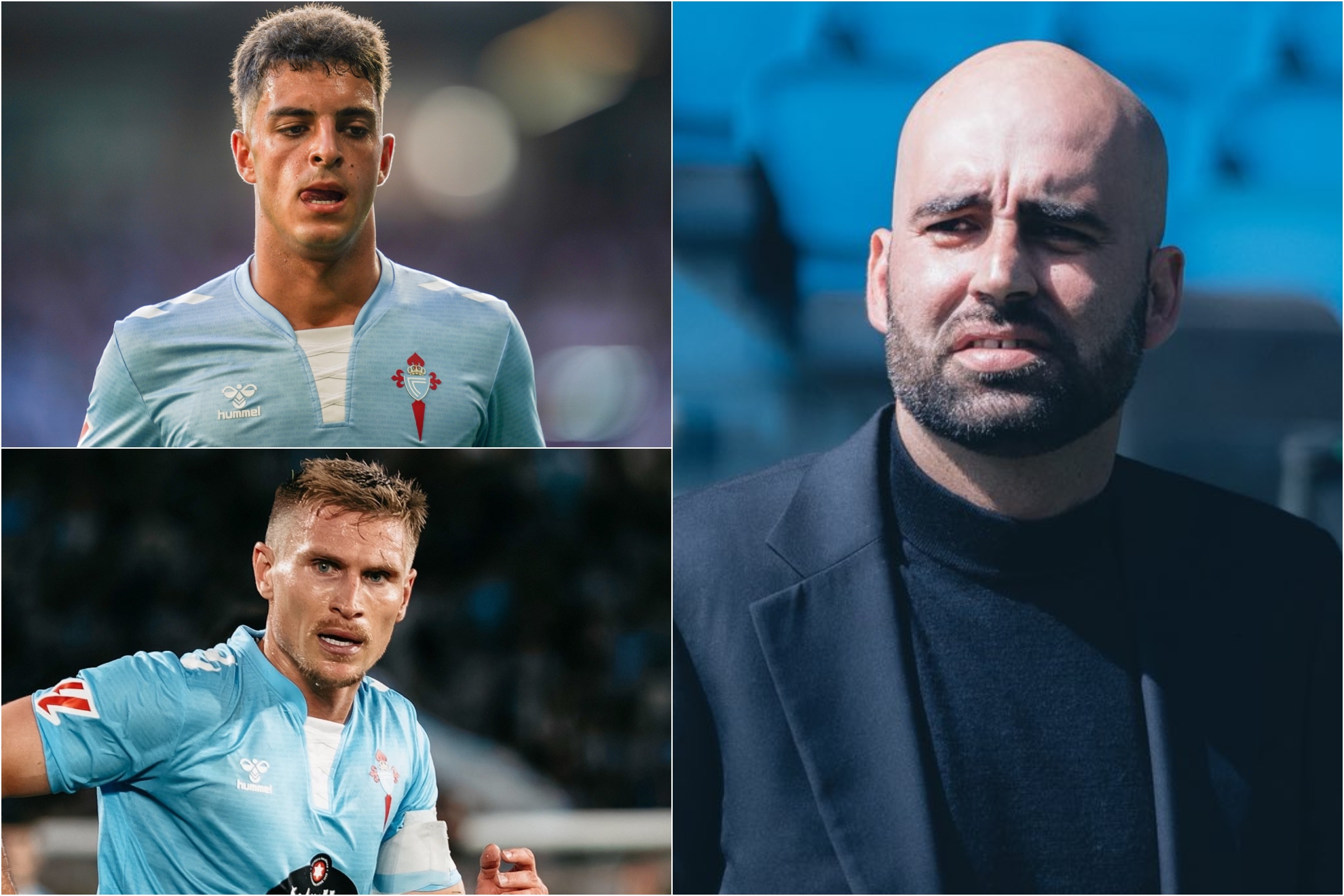 Hugo Álvarez, Carl Starfelt y Claudio Giráldez