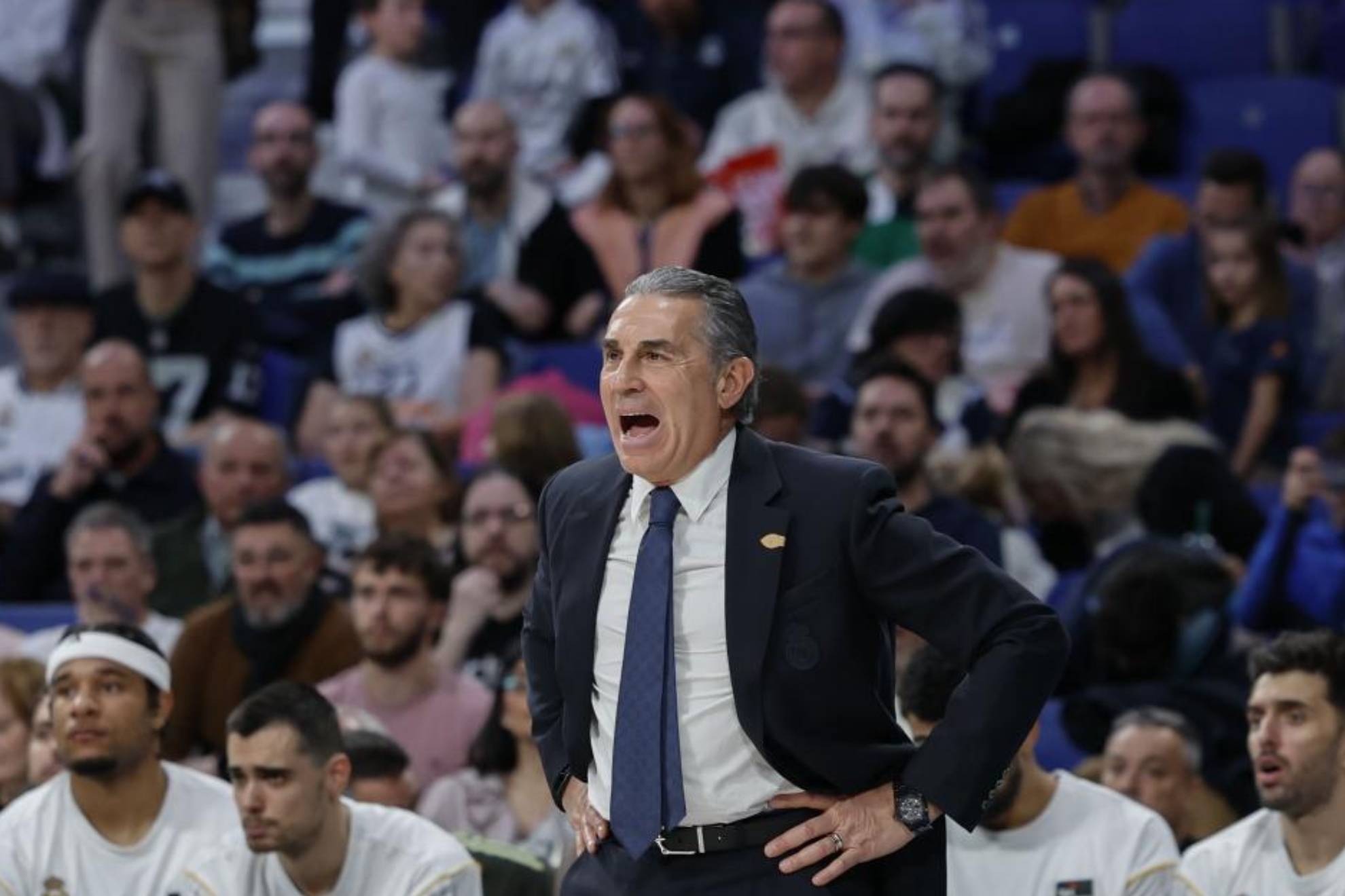 Scariolo, durante un partido de esta temporada con el Madrid.