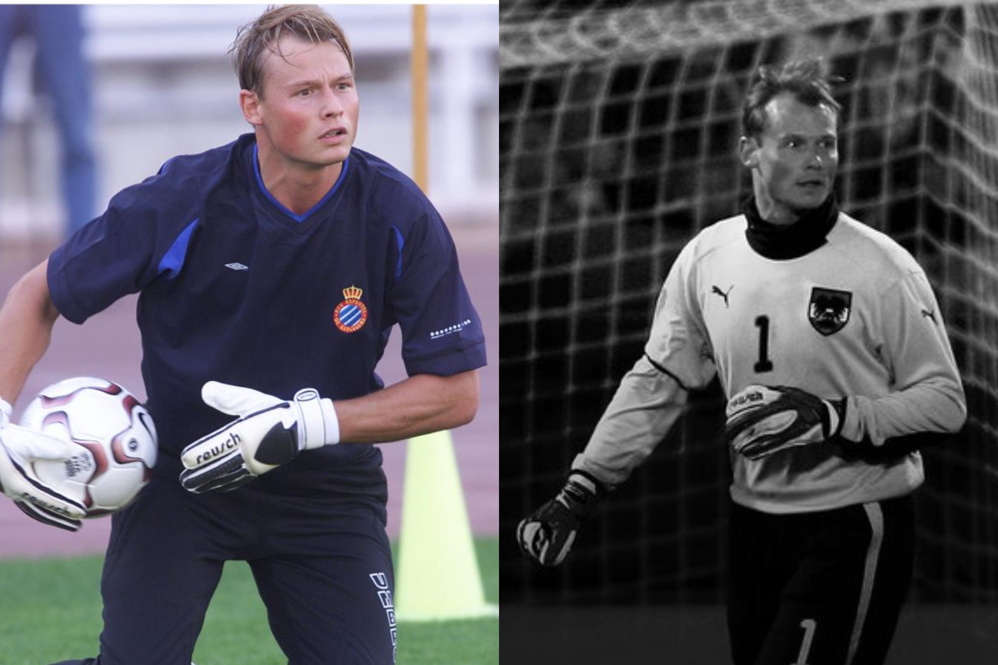 Alex Manninger, con el Espanyol y con Austria.