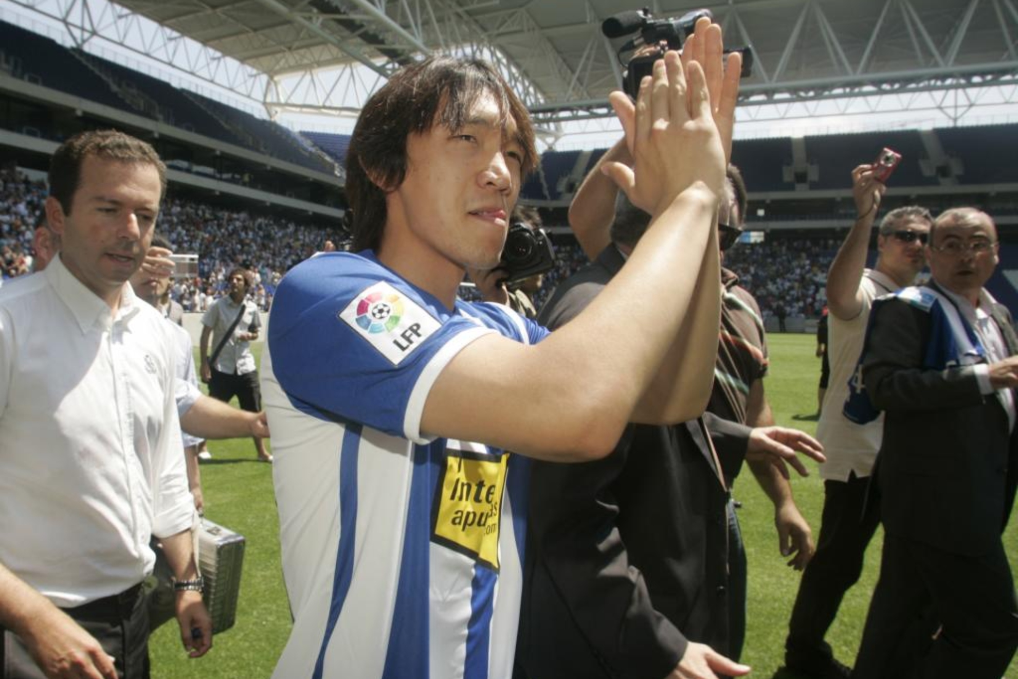 Nakamura, en su presentación con el Espanyol.
