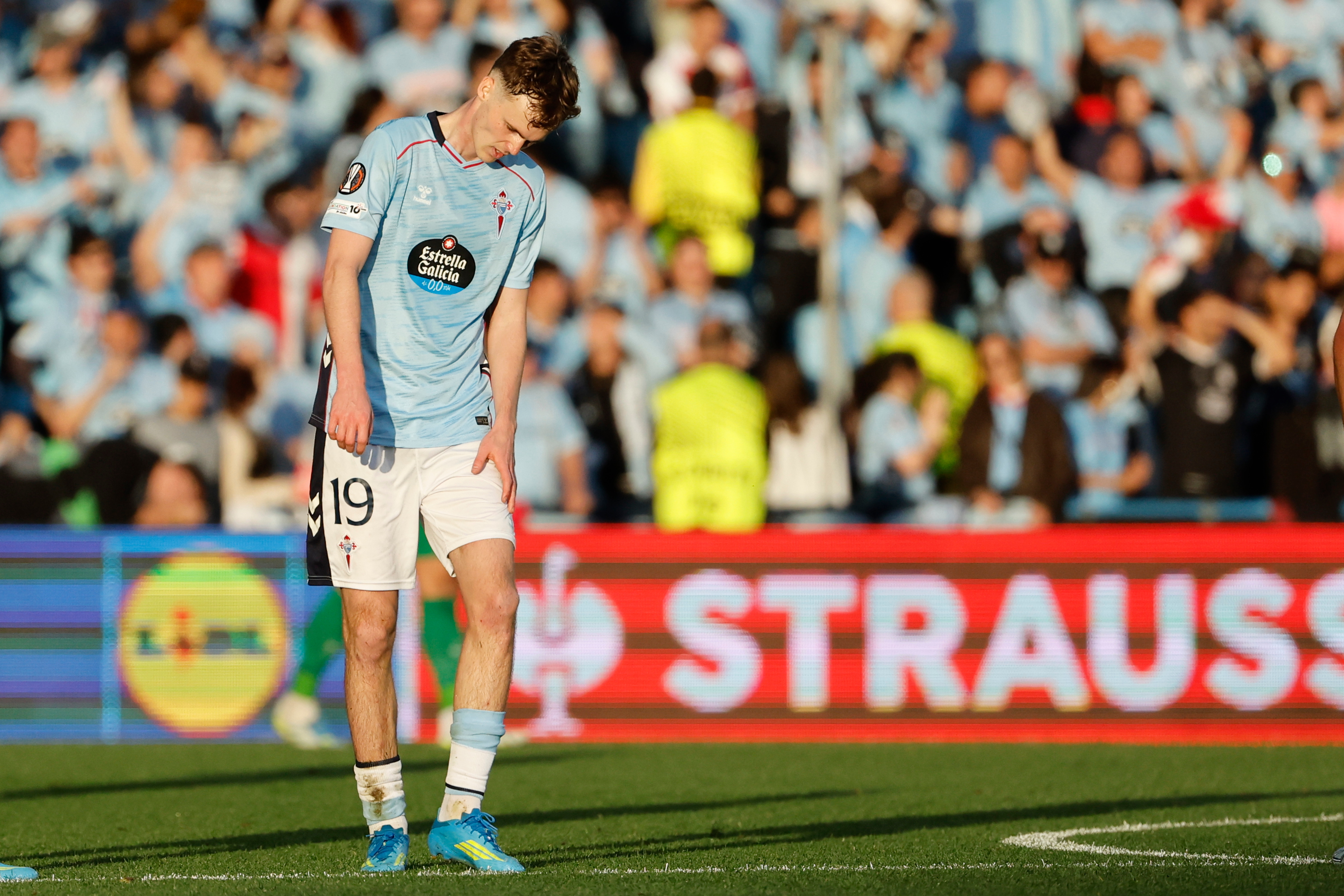 Williot Swedberg, en el partido frente al Friburgo.