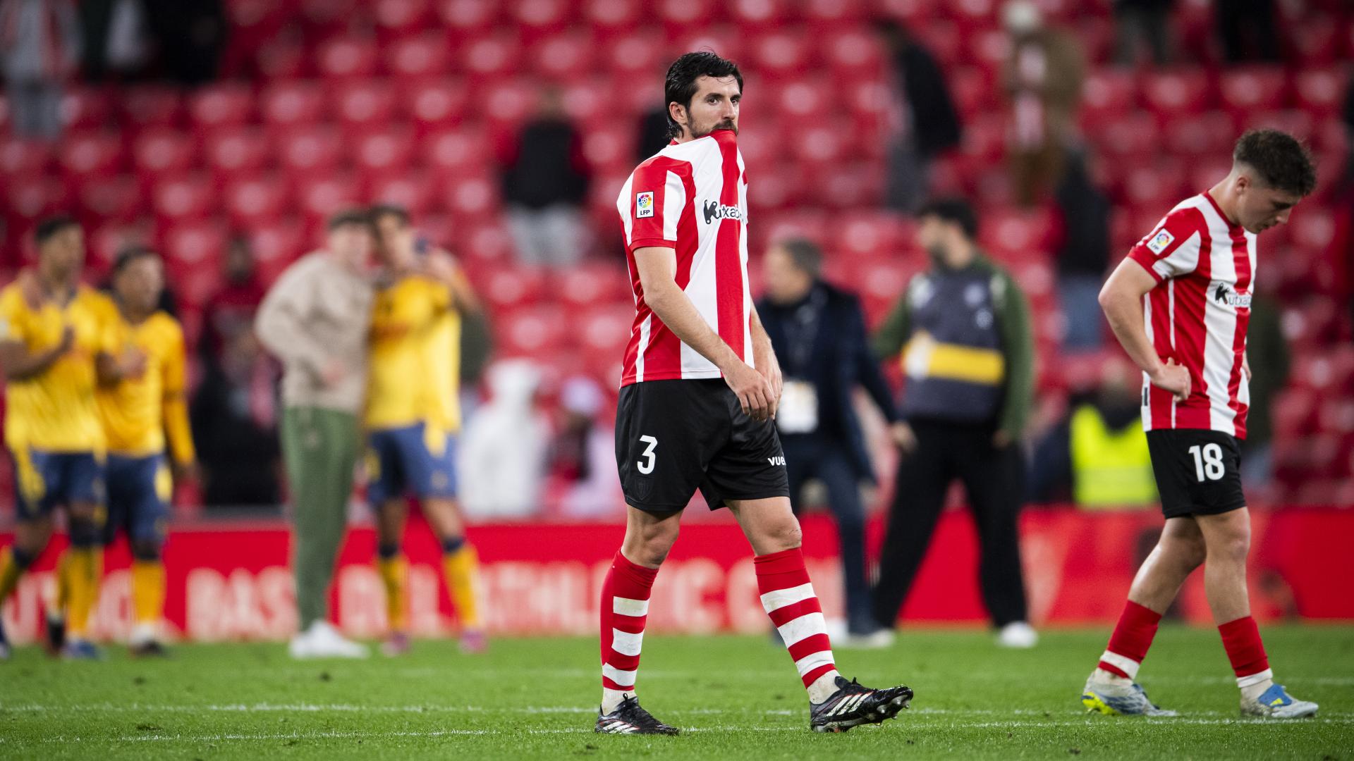 Vivian, al término del partido de la jornada retro ante el Villarreal.
