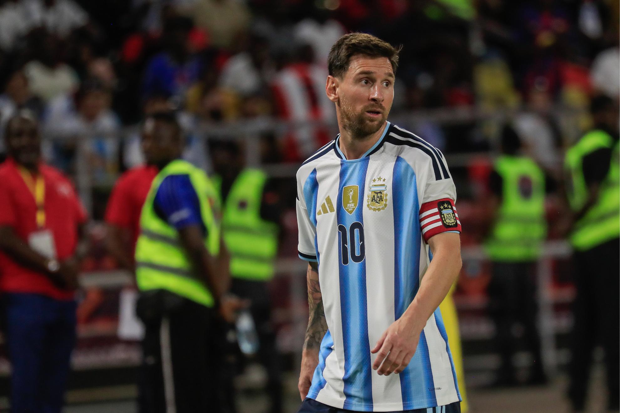 Lionel Messi, durante un partido con la selección argentina.