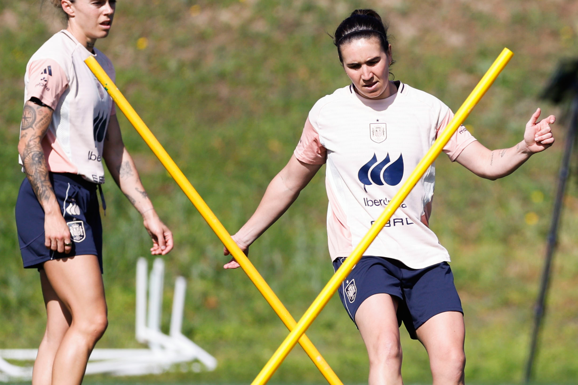 Mariona Caldentey, en un entrenamiento en la Ciudad del Fútbol de Las Rozas