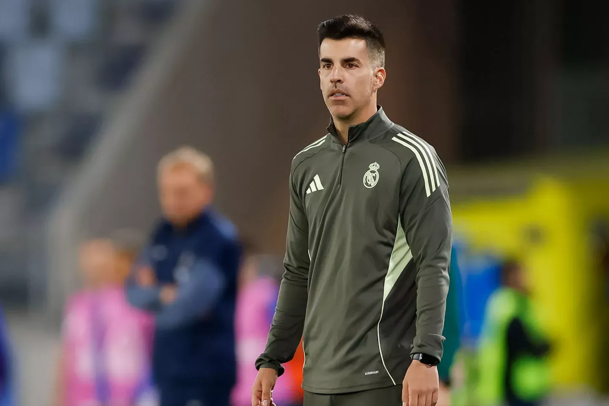 Álvaro López durante el encuentro.