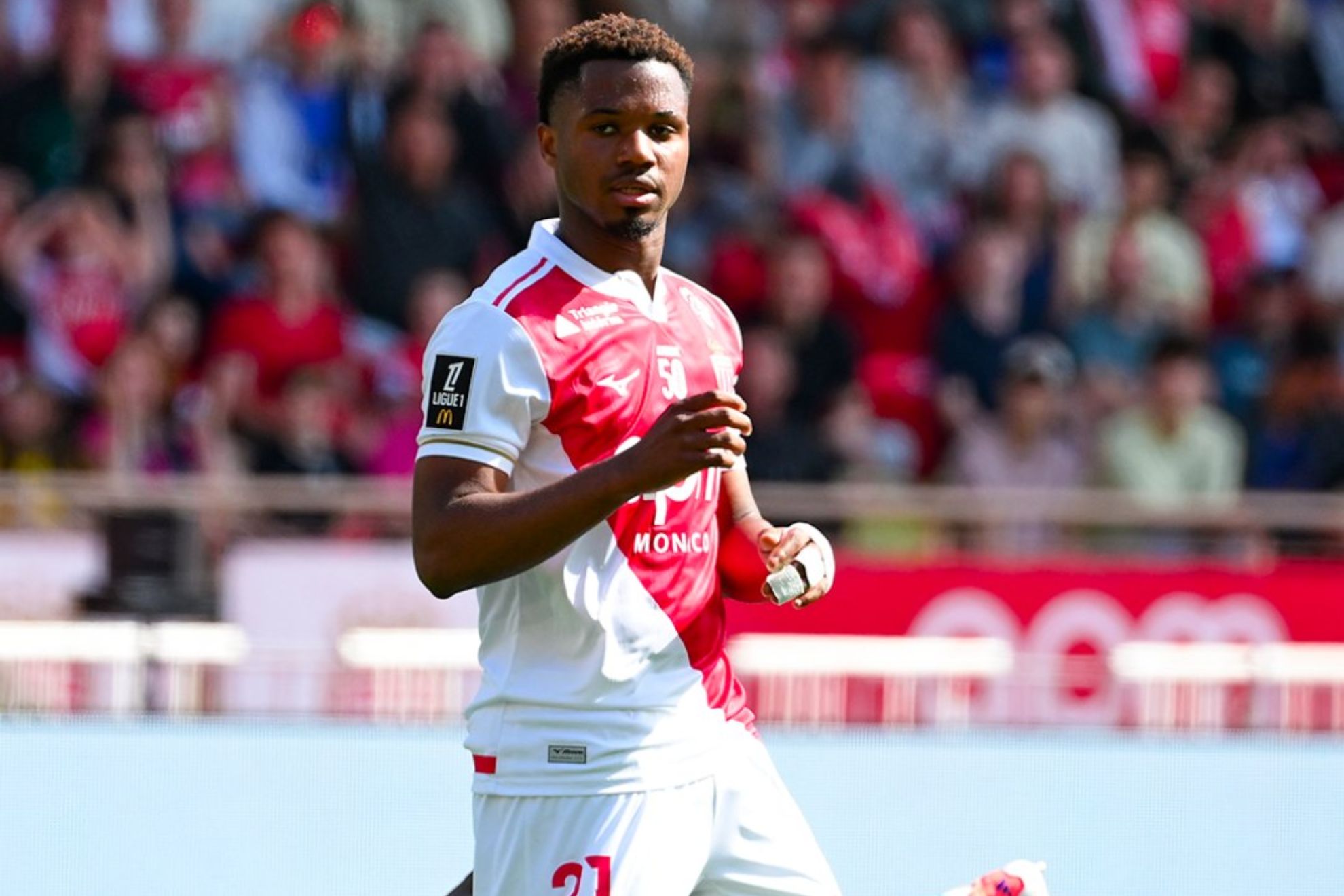 Ansu Fati, durante el partido contra el Auxerre