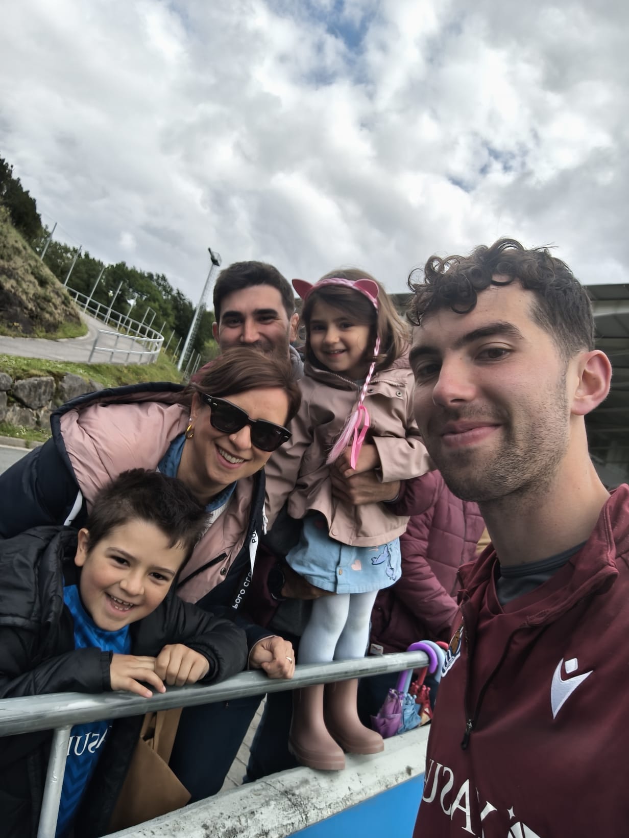Marrero, con Lander, sus padres (Marina y Juan) y su hermana (Maddi).
