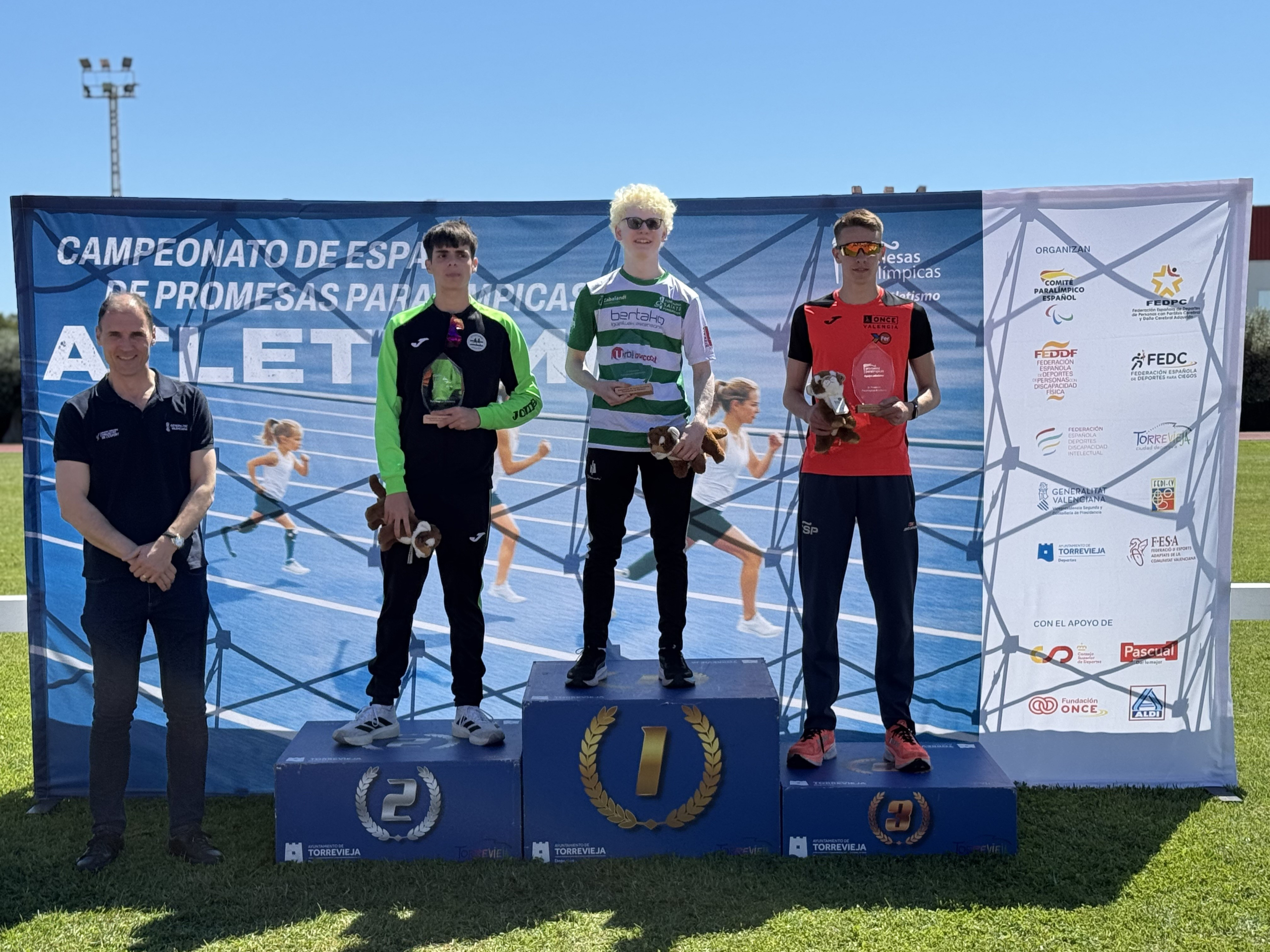 Aner Aróstegui, vencedor del Campeonato de España de Promesas Paralímpicas de Atletismo.