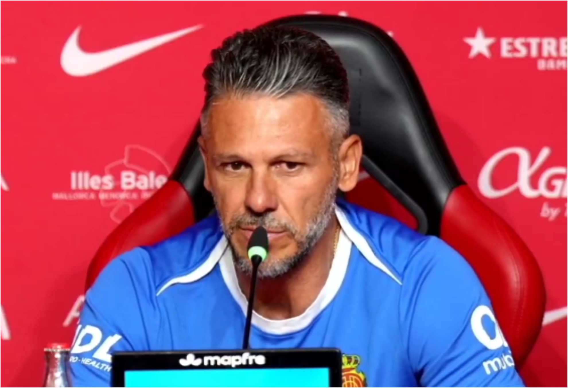 Demichelis en rueda de prensa