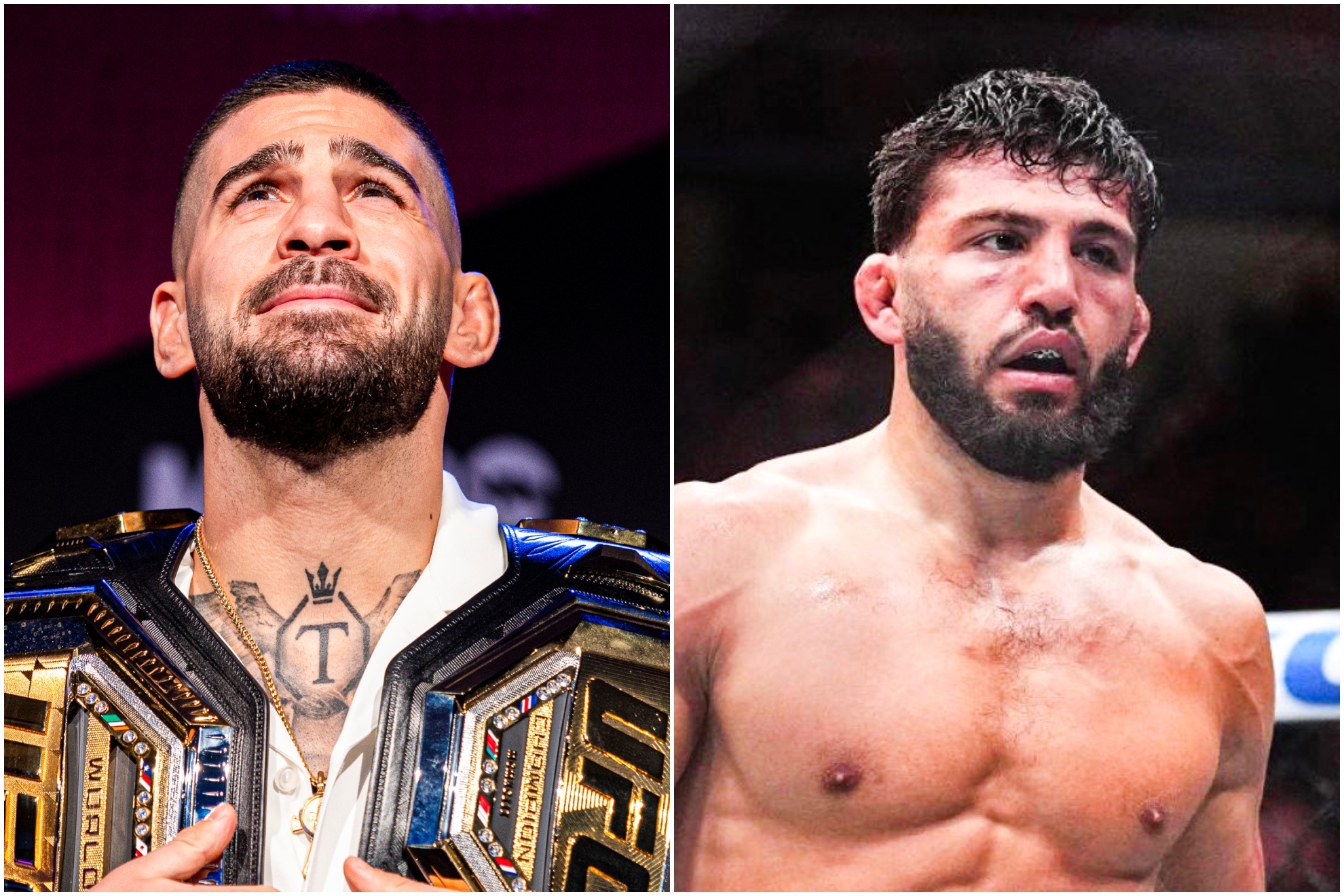 En el montaje, Topuria y Tsarukyan. UFC.