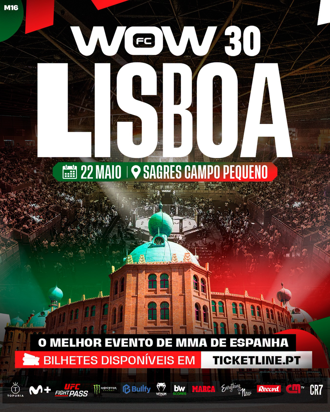 Cartel de WOW 30 Lisboa.