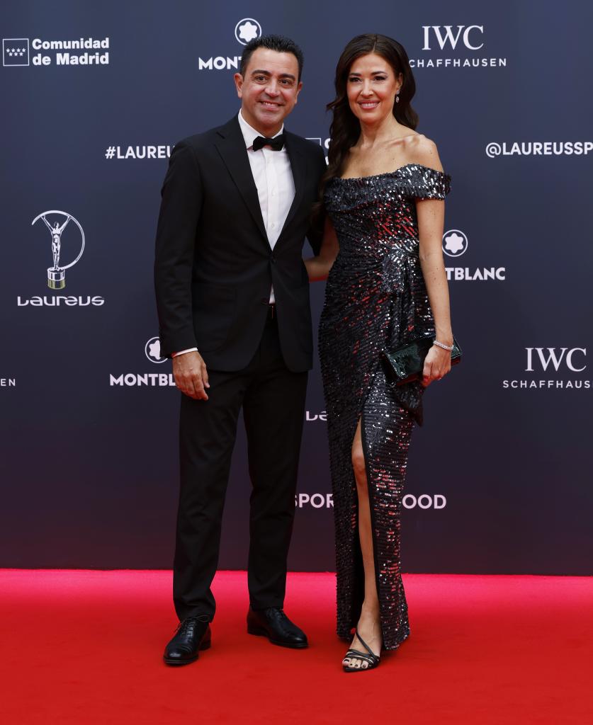 Xavi Hernández, con su pareja