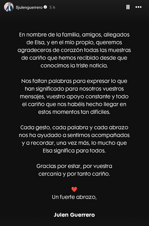 Story de Julen Guerrero