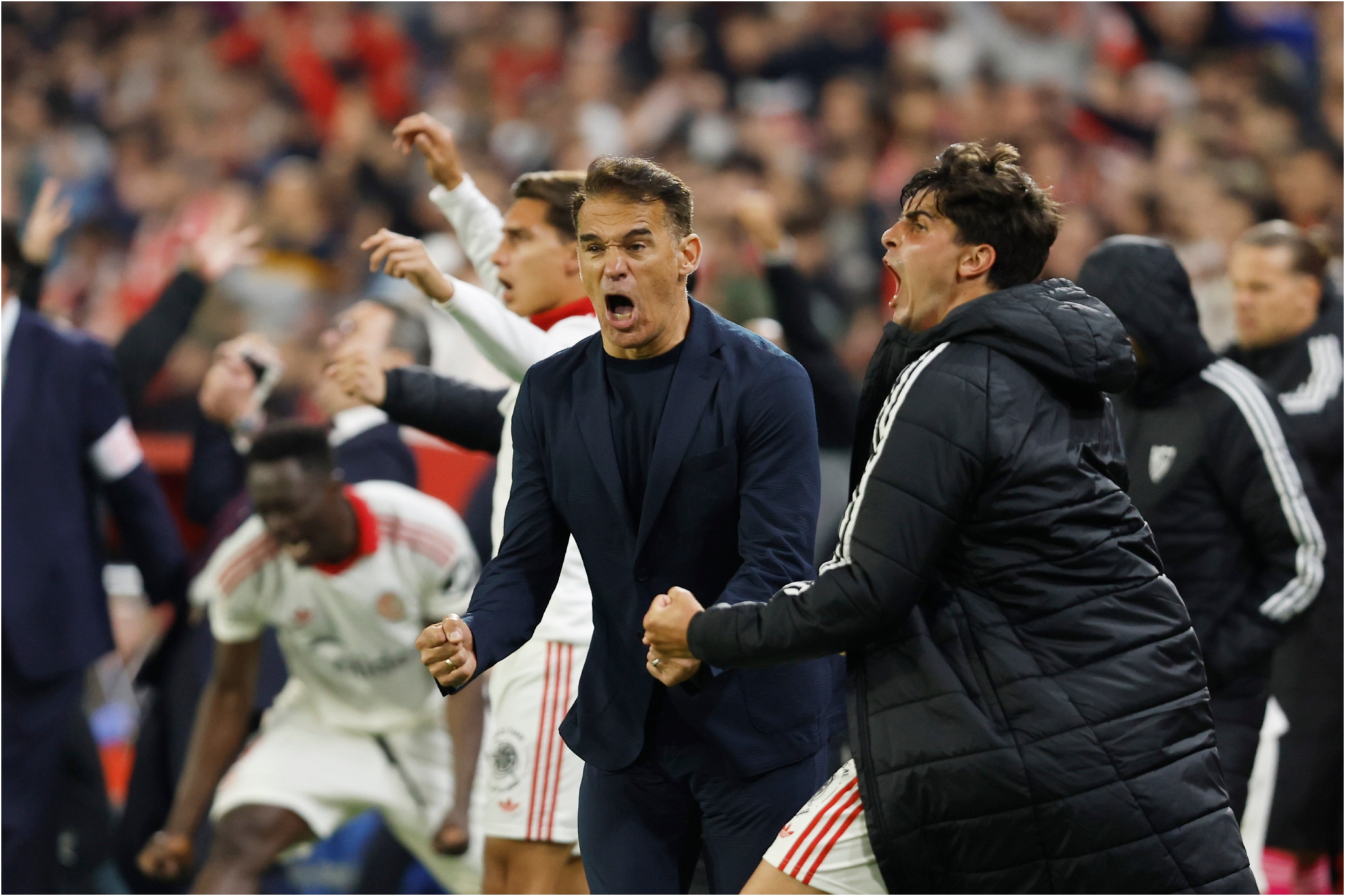 García Plaza durante el partido ante el Atlético de Madrid.