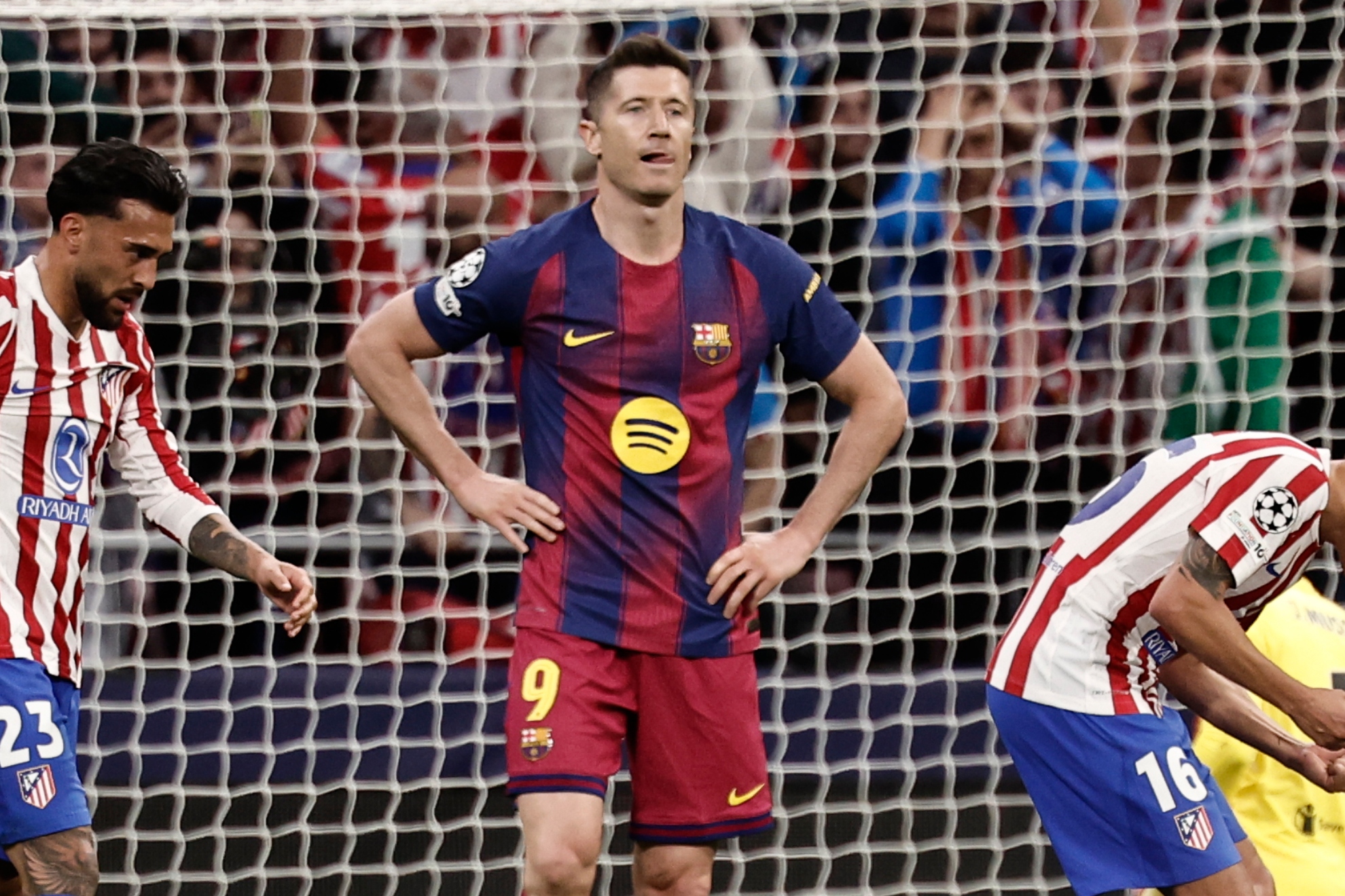 Lewandowski, tras el partido de vuelta de cuartos de Champions ante el Atlético.