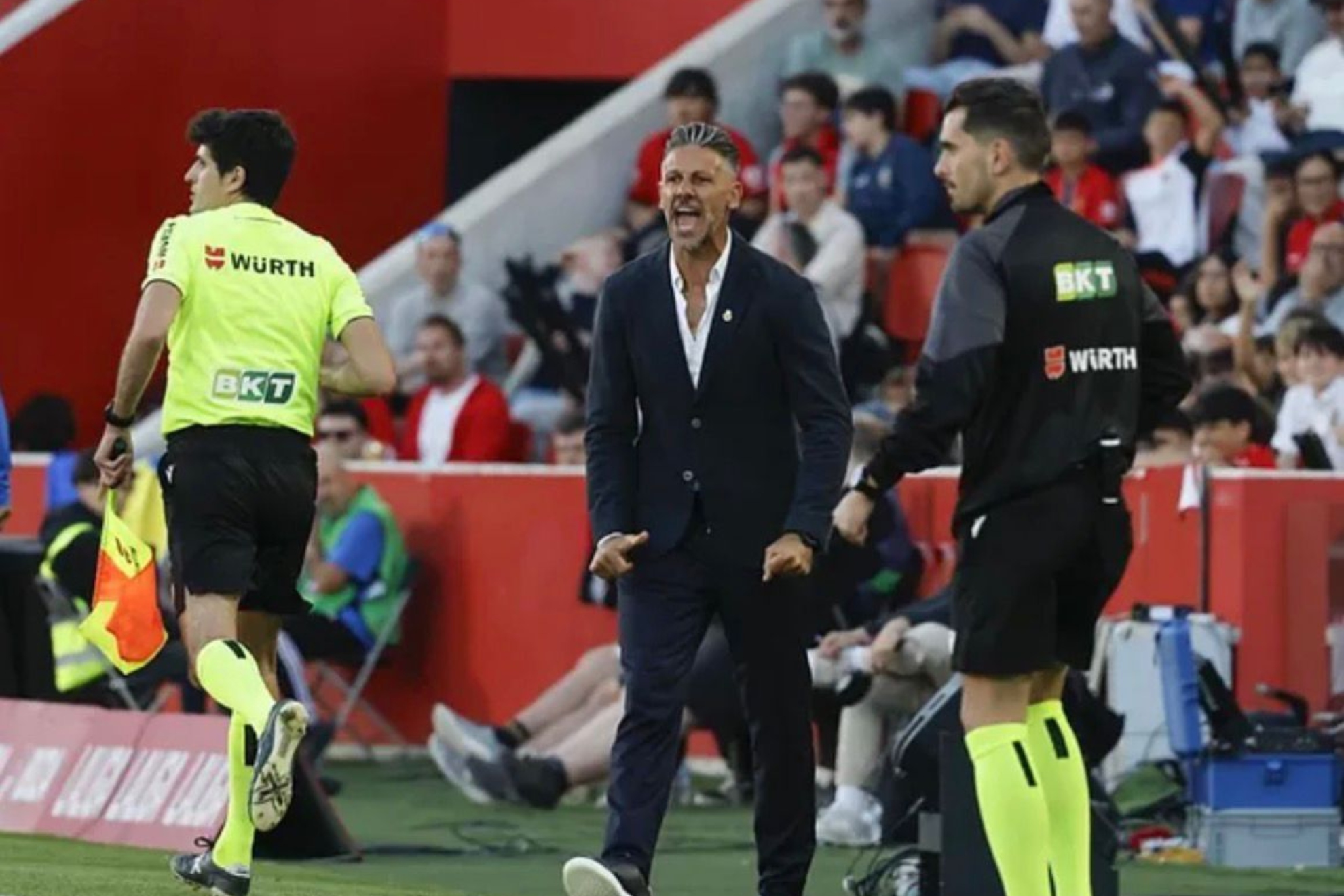 Demichelis durante el partido.