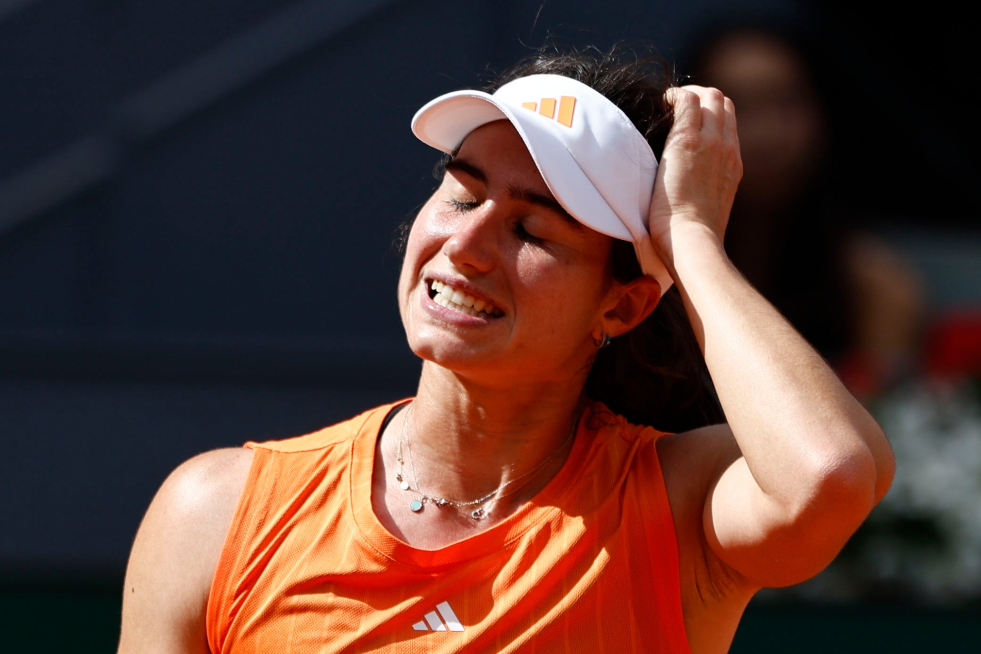 Carlota Martínez, durante el partido.