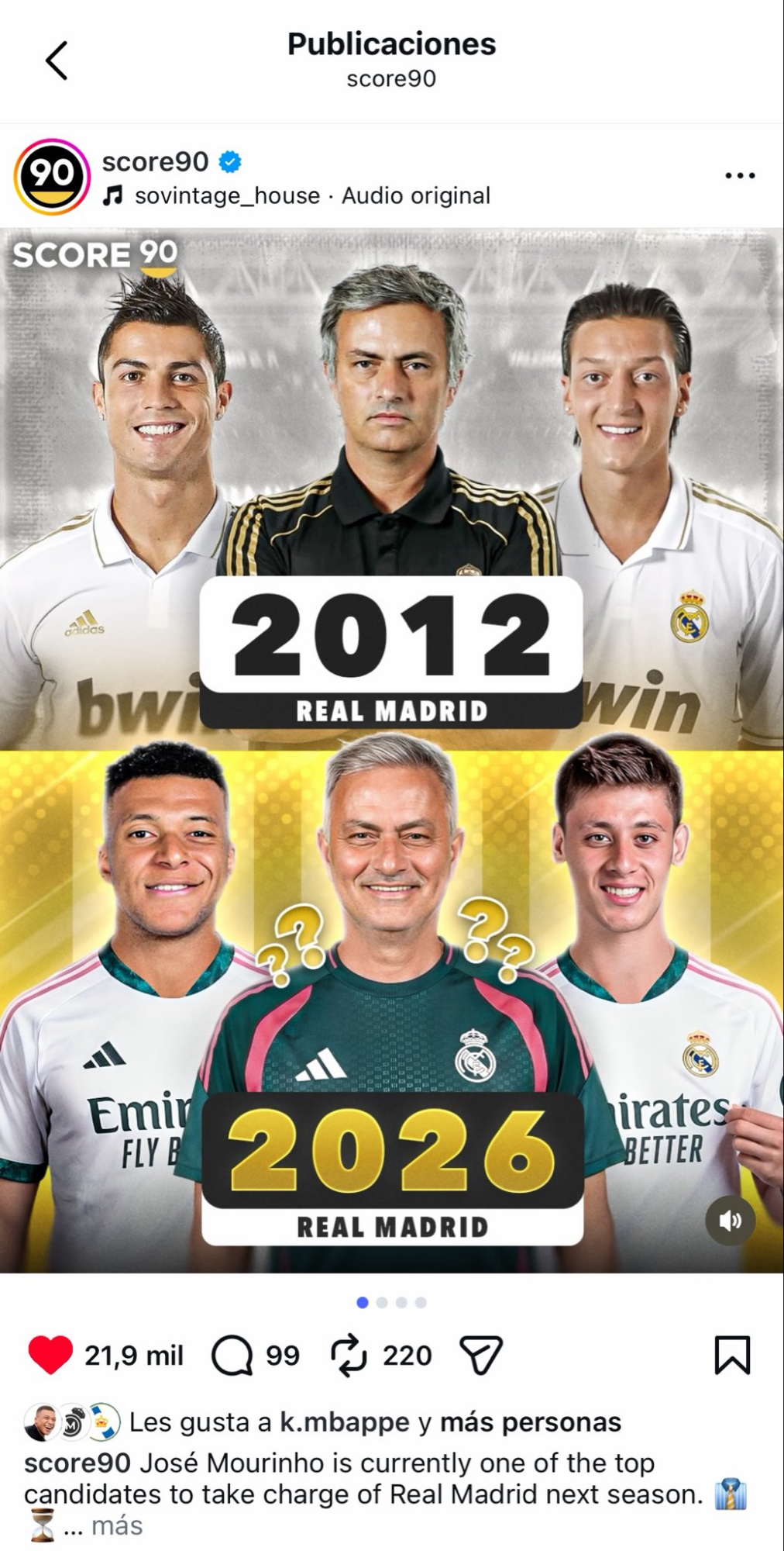 The publication that Mbappé 'liked'