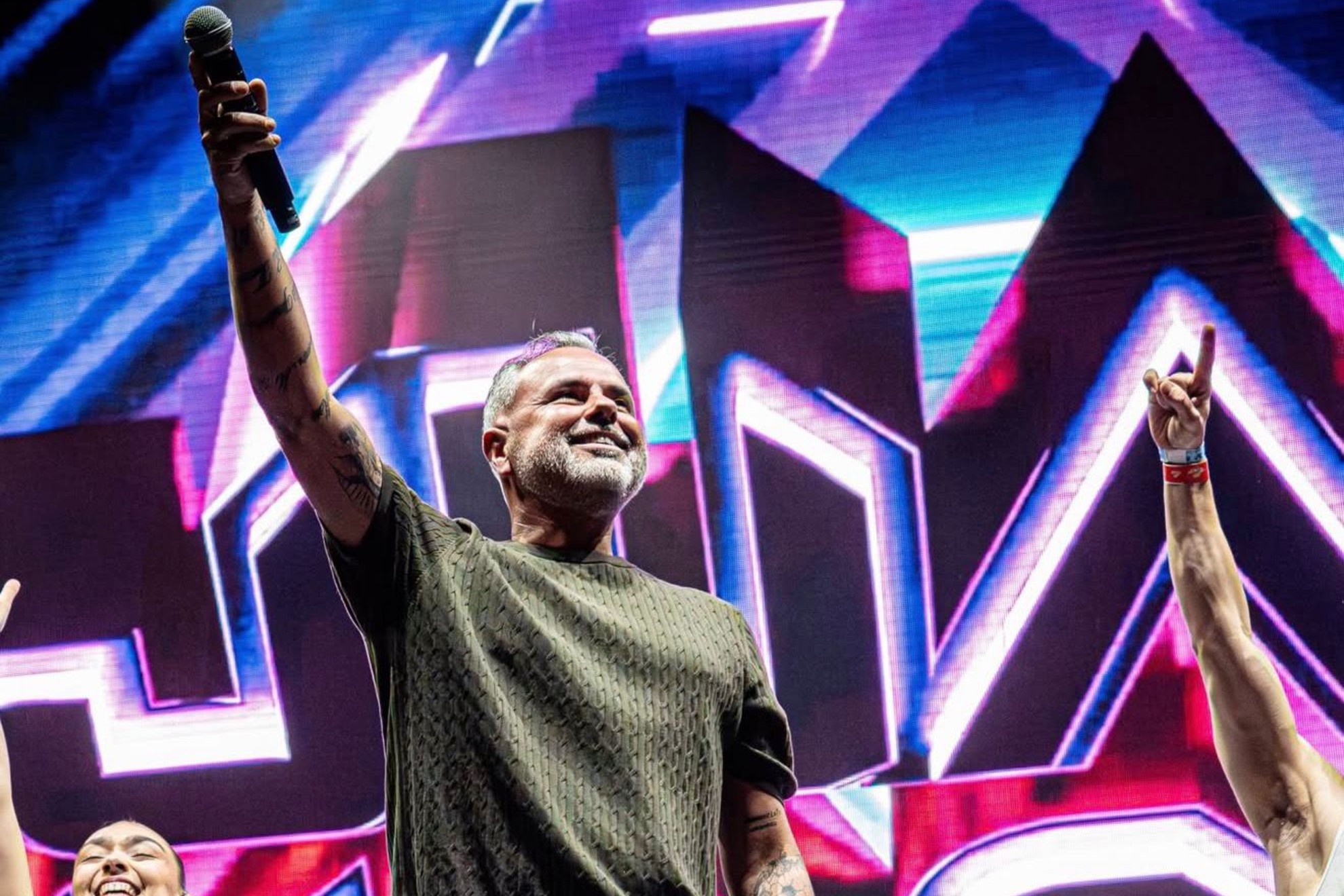 Juan Magán en el escenario del Movistar Arena