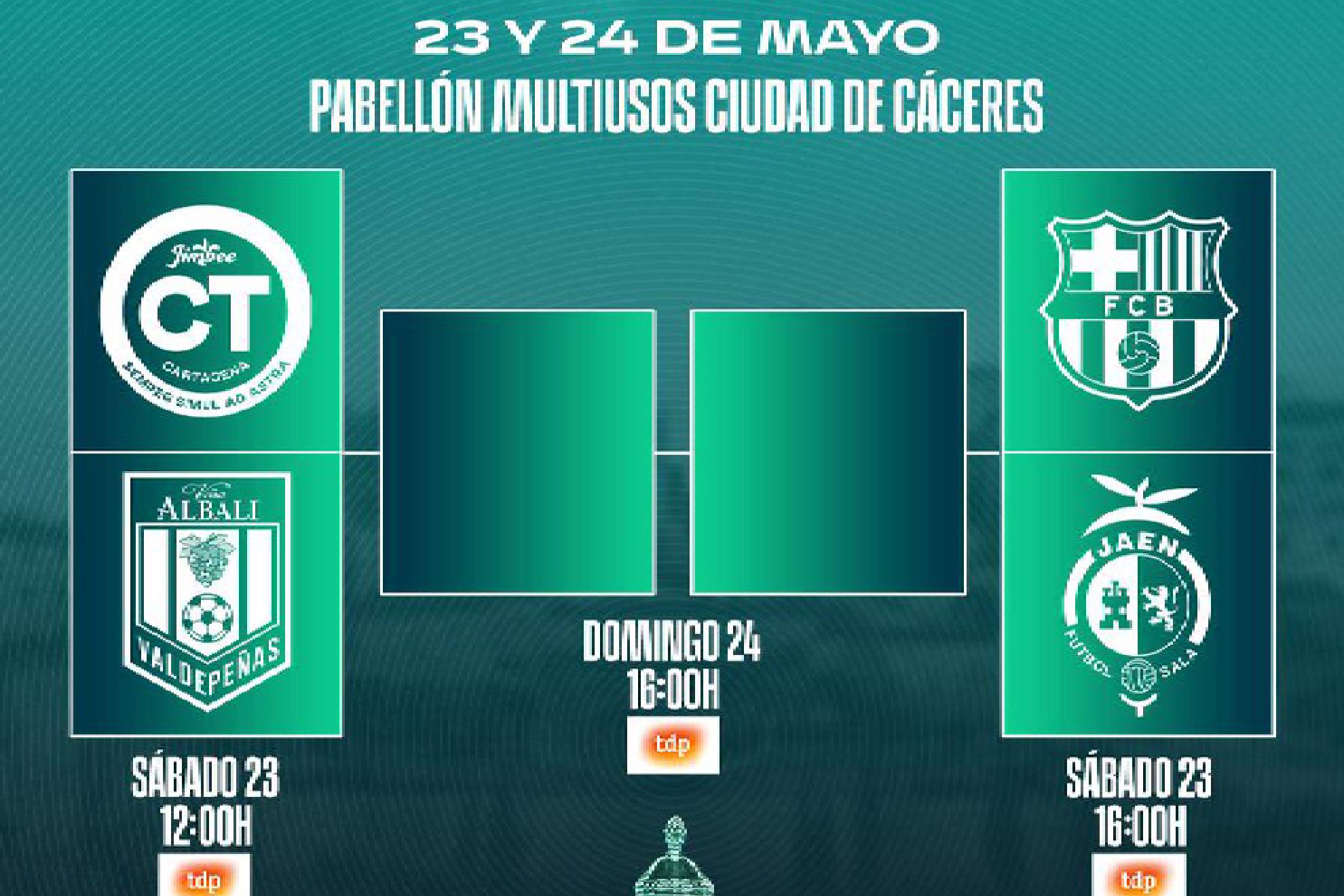 Así anuncia la Real Federación Española de Fútbol los horarios de la 'Final Four' de la Copa del Rey