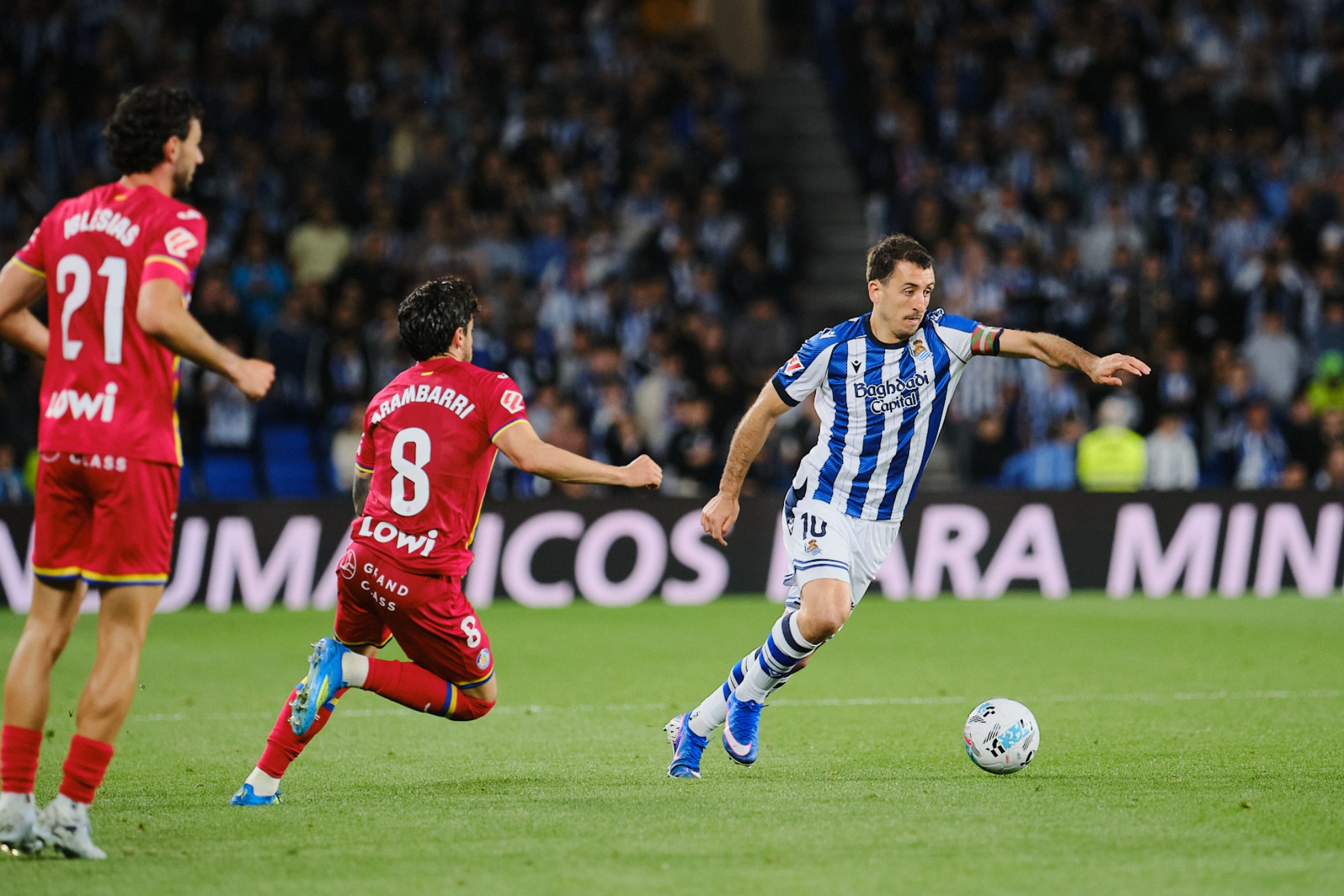 Mikel Oyarzabal, en un momento del partido contra el Getafe.