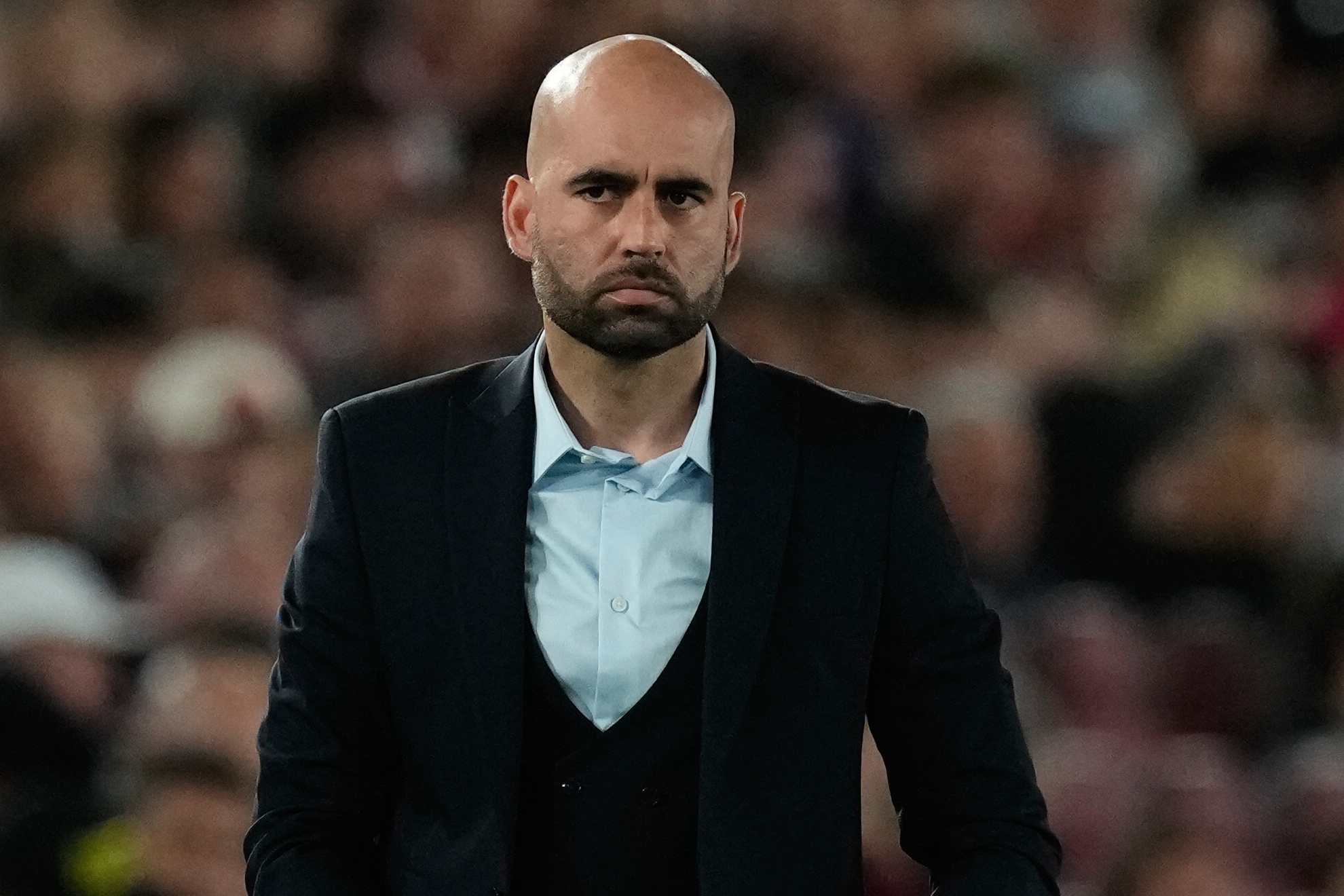 Claudio Giráldez, durante el partido ante el Barcelona