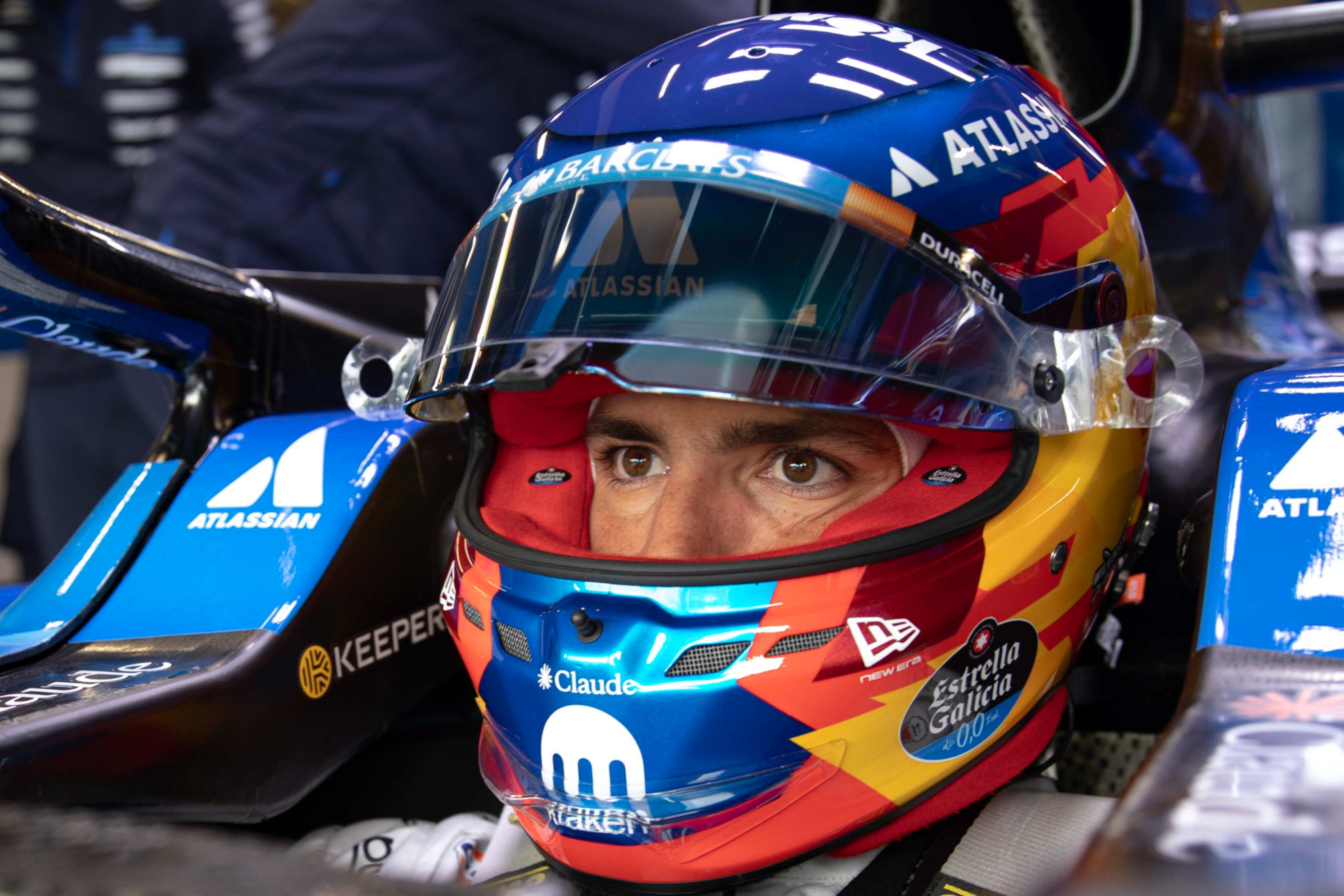 Sainz, en el test de Silverstone con el coche de 2025.