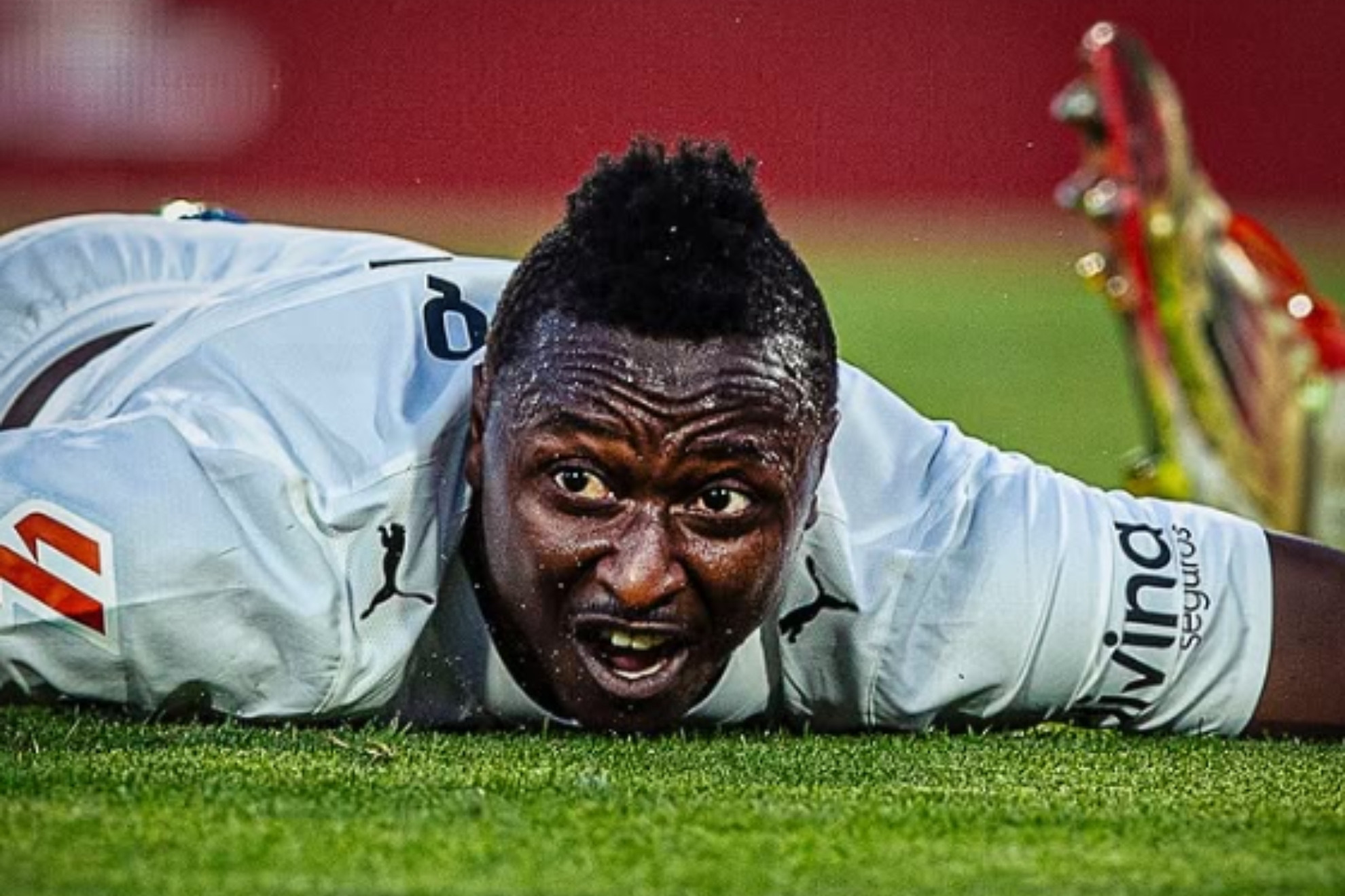 Sadiq, tras marcar al Mallorca y no celebrarlo.