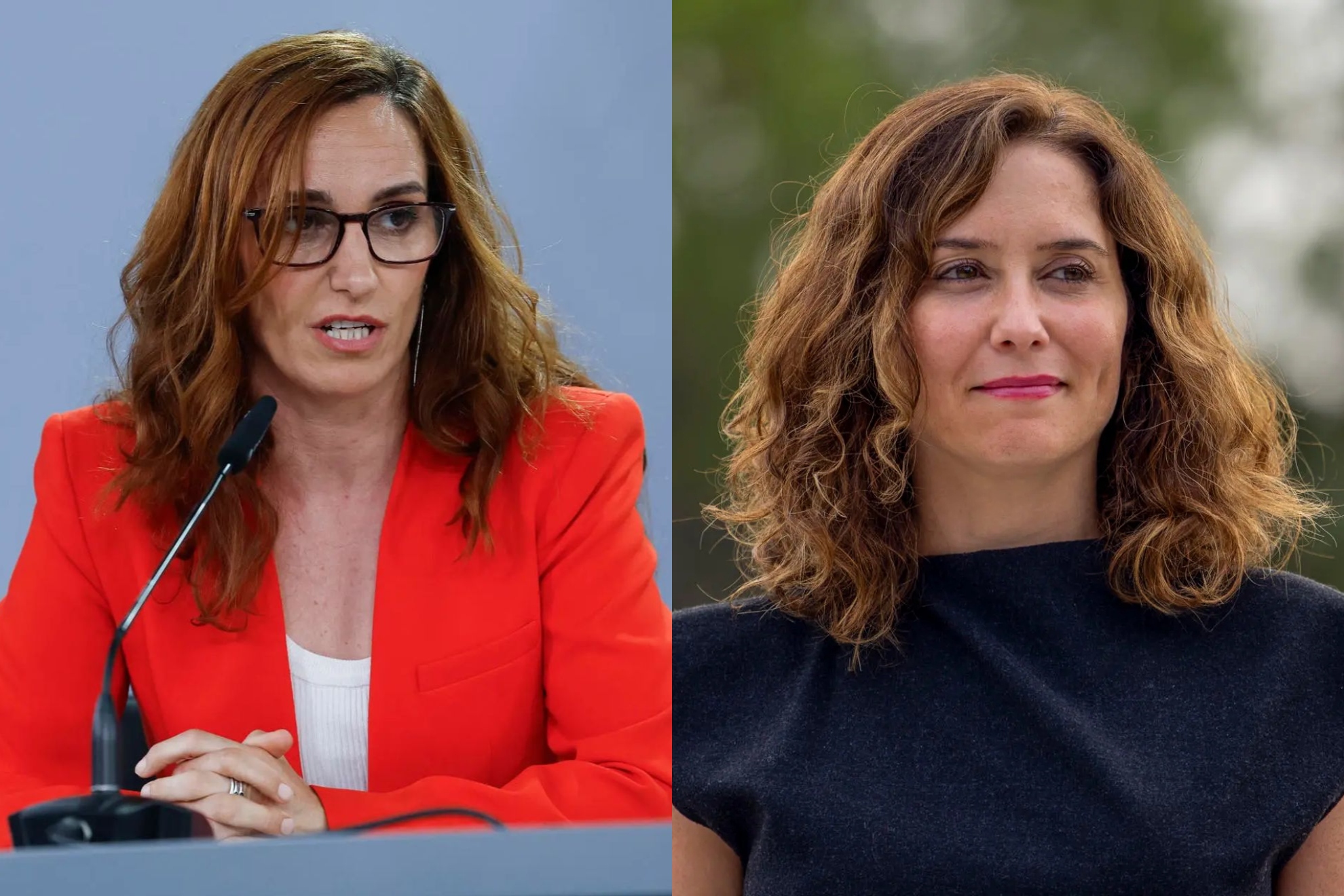 Mónica García e Isabel Díaz Ayuso.