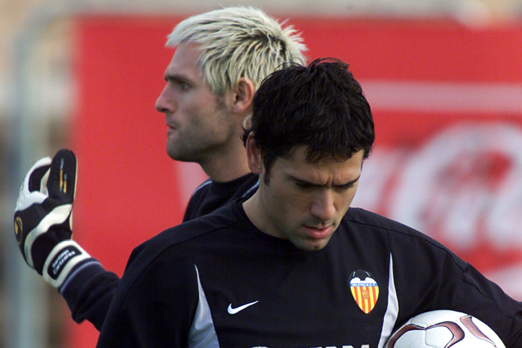 Cañizares y Palop, durante un entrenamiento en Valencia.