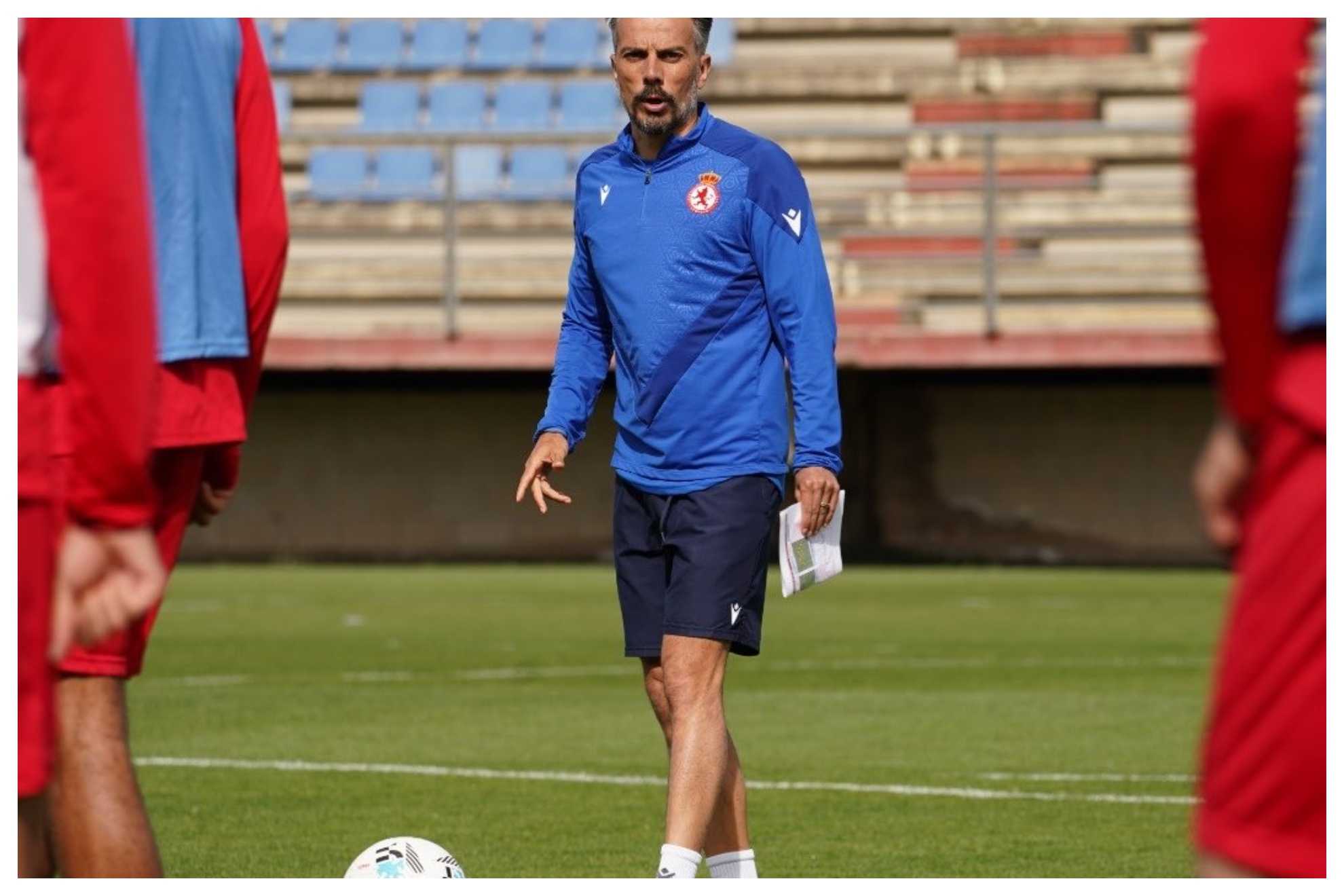Rubén de la Barrera, durante un entrenamiento de esta semana en el Reino de León