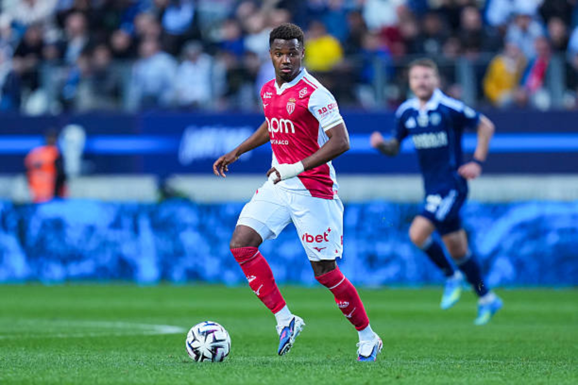 Ansu Fati, en un partido con el Mónaco.