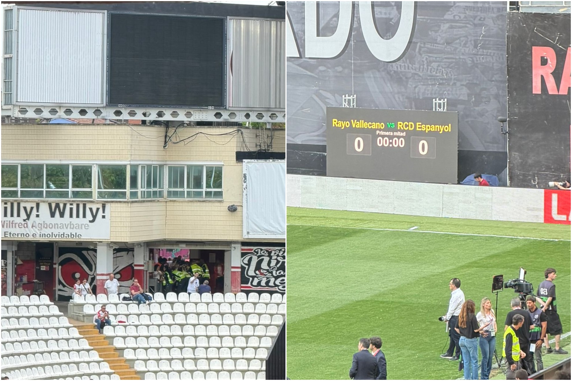 El marcador de Vallecas en el Rayo-Espanyol.