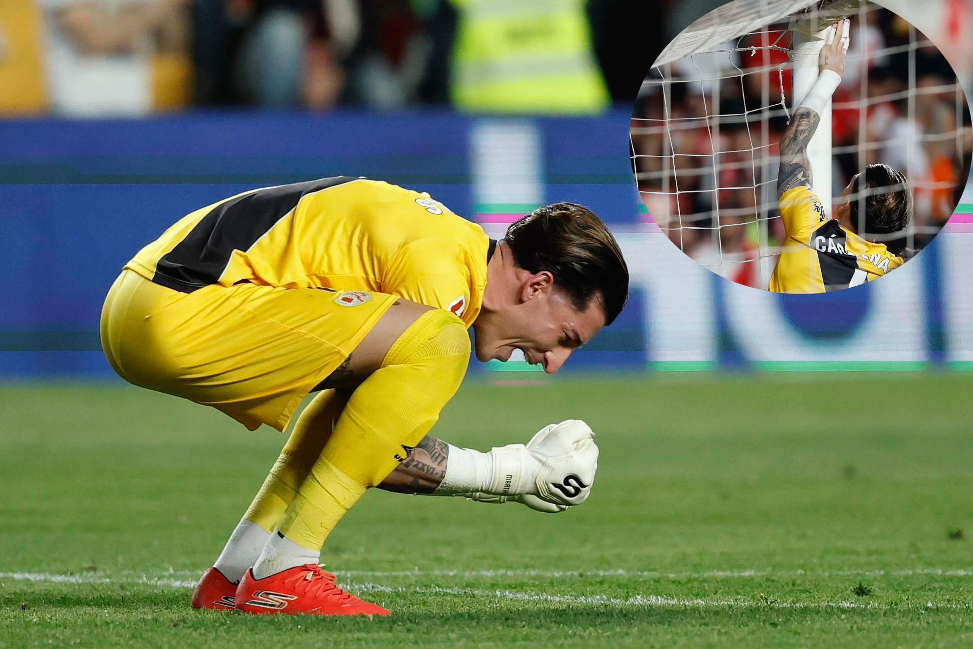 Cárdenas arregló la portería y paró un penalti, partido completo.