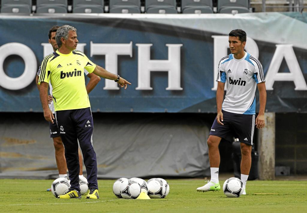 Mourinho y Sahin durante una pretemporada del Real Madrid en Estados Unidos.