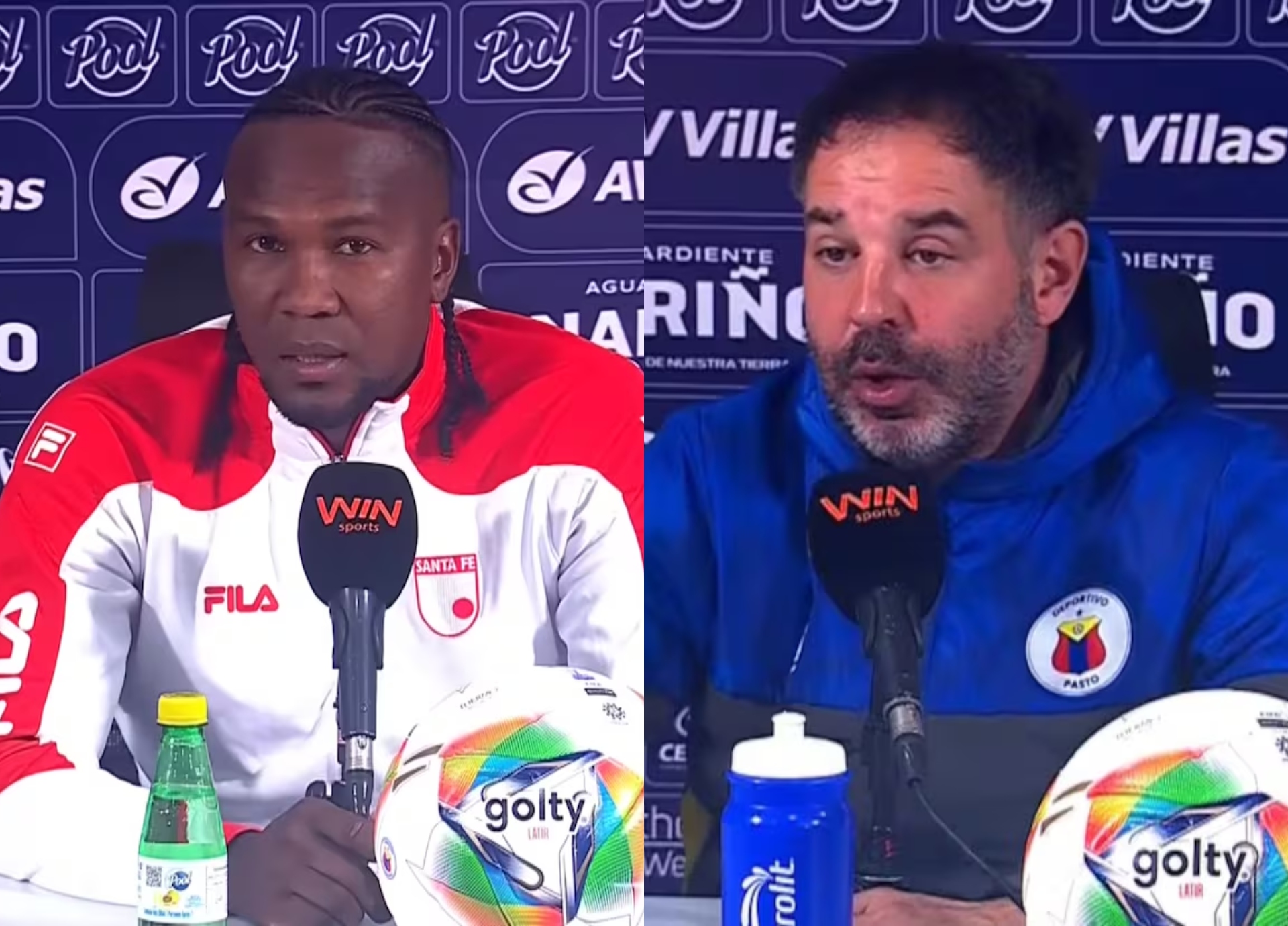 La fuerte discusión de Hugo Rodallega con el técnico de Pasto tras el pitazo final.