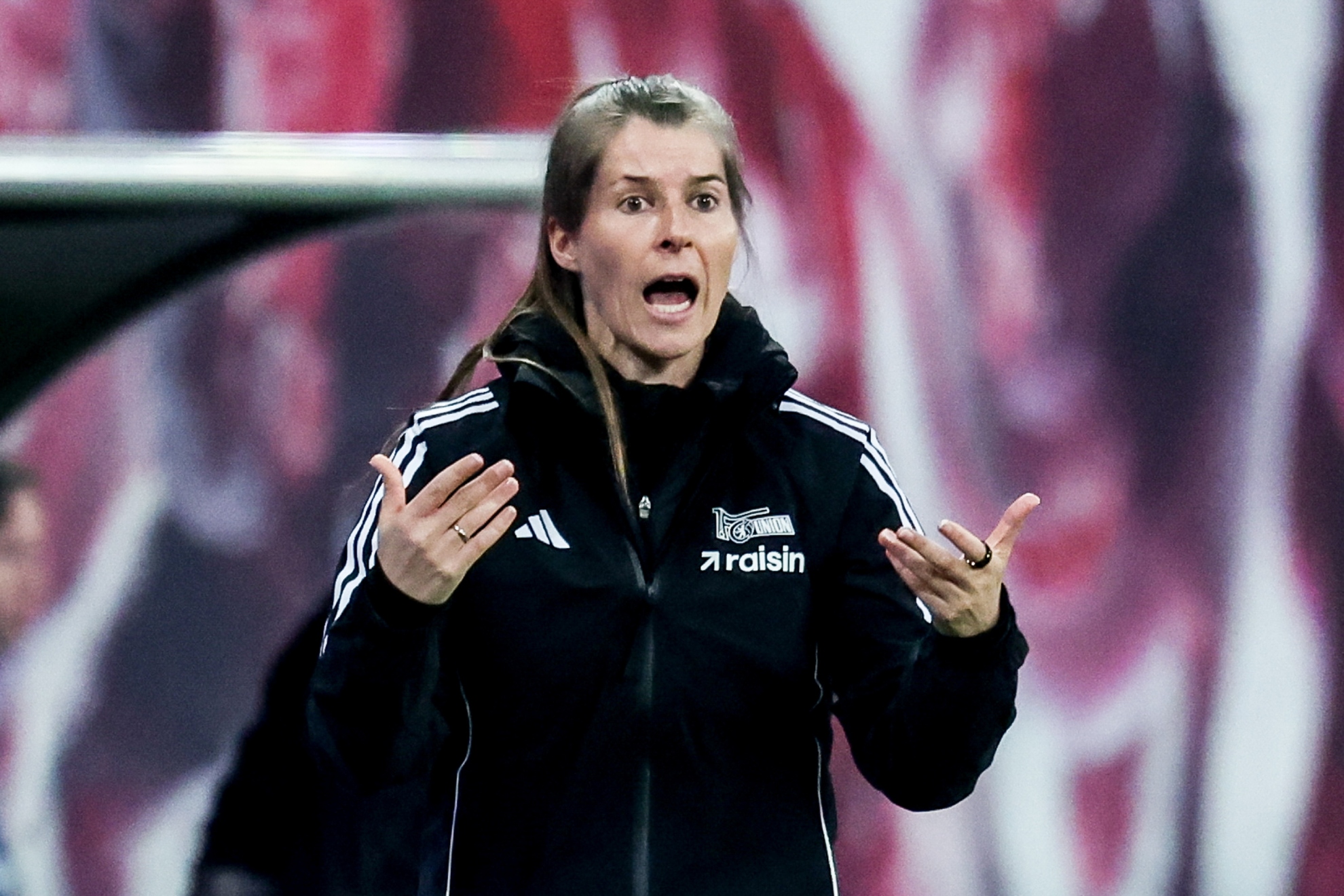 Marie-Louise Eta, en el partido ante el Leipzig.
